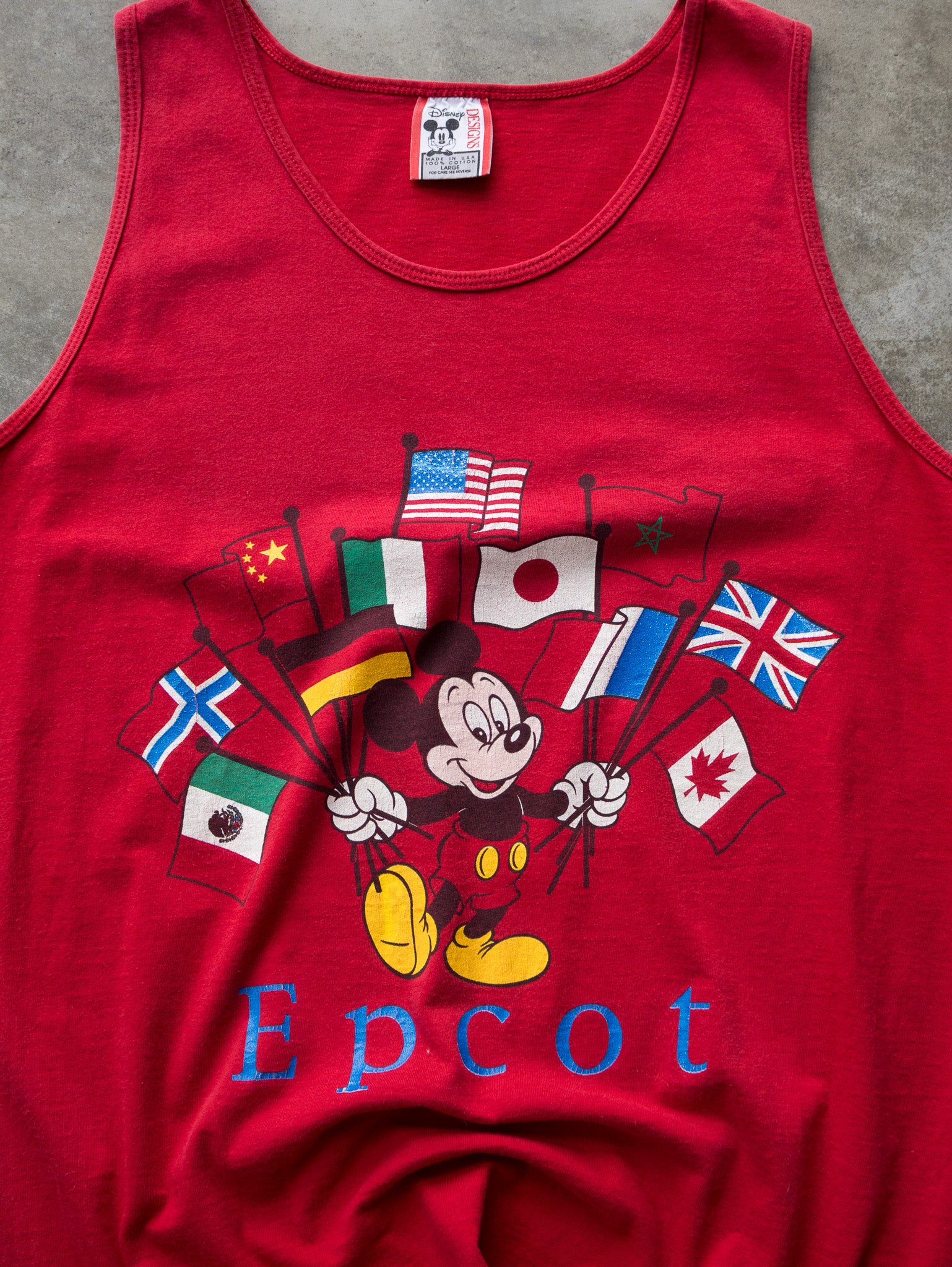 Vintage 90s Mickey Mouse Epcot Tank (L)