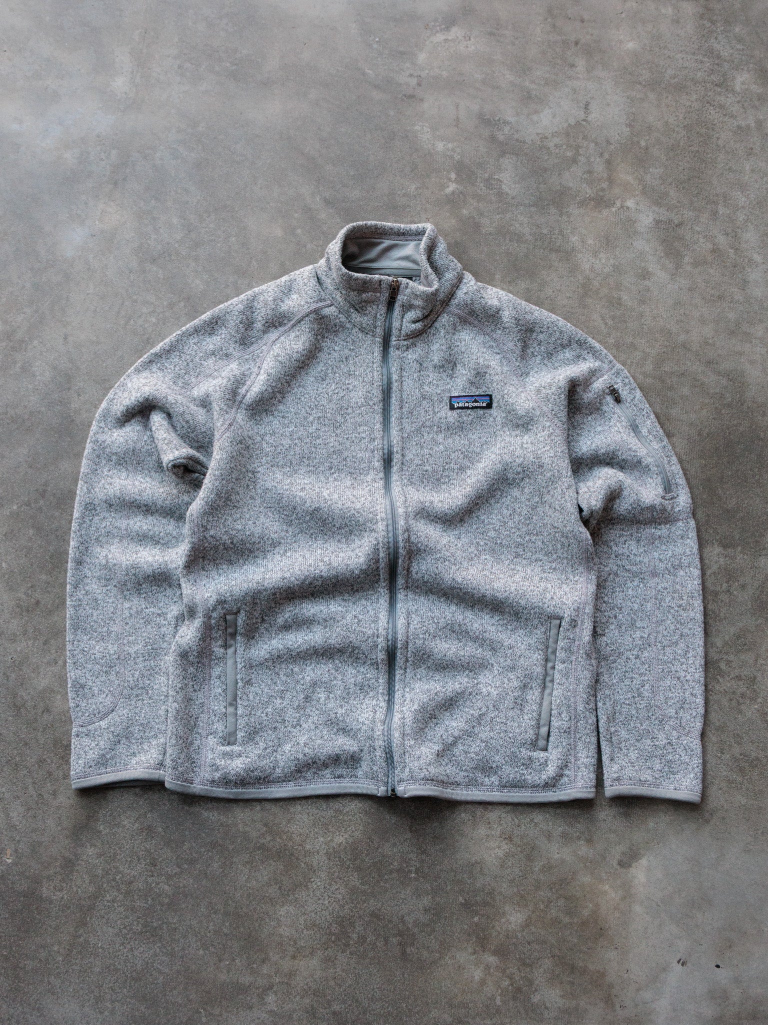Vintage Grey Patagonia Full Zip Fleece Jacket (M)
