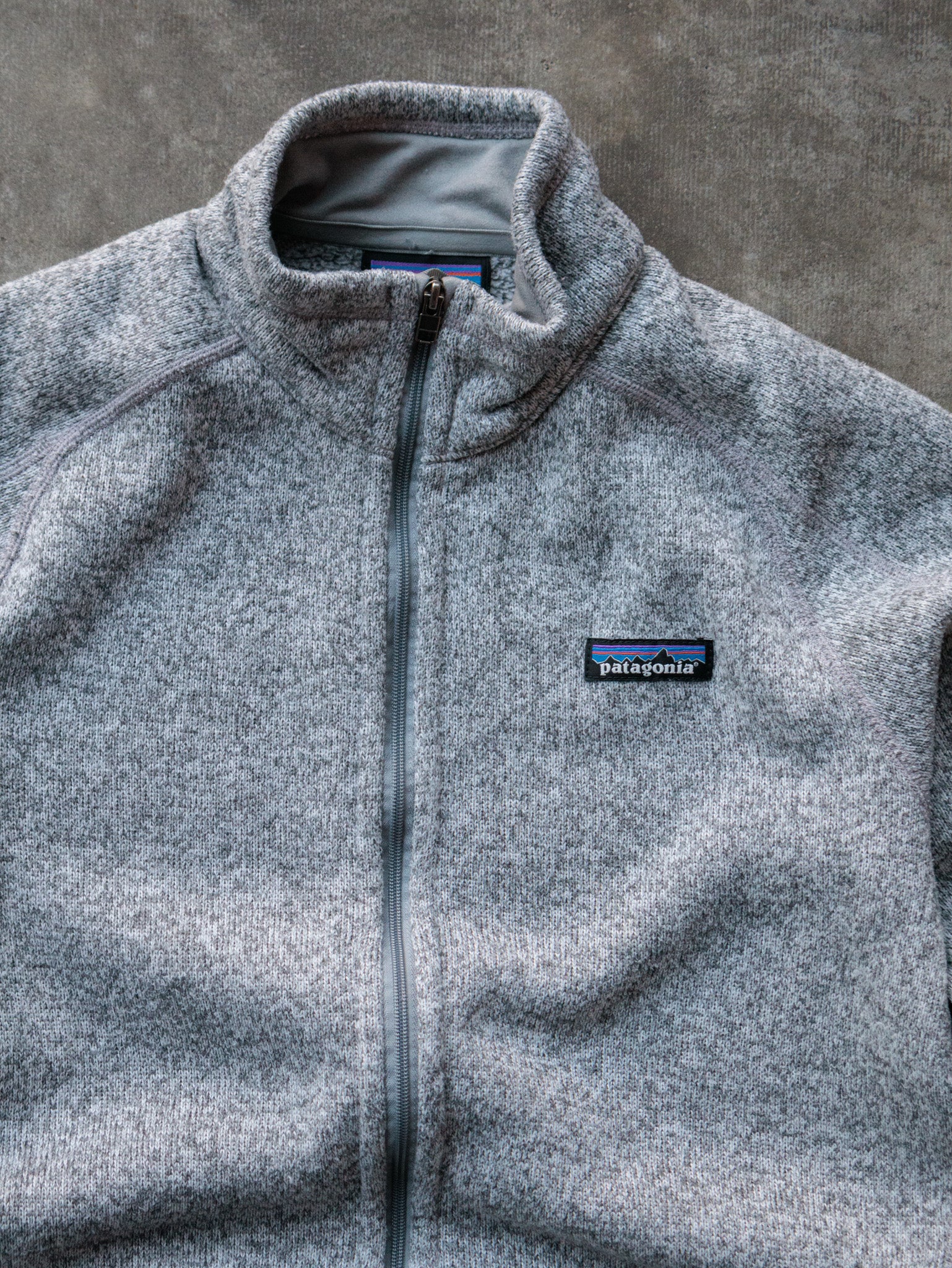 Vintage Grey Patagonia Full Zip Fleece Jacket (M)