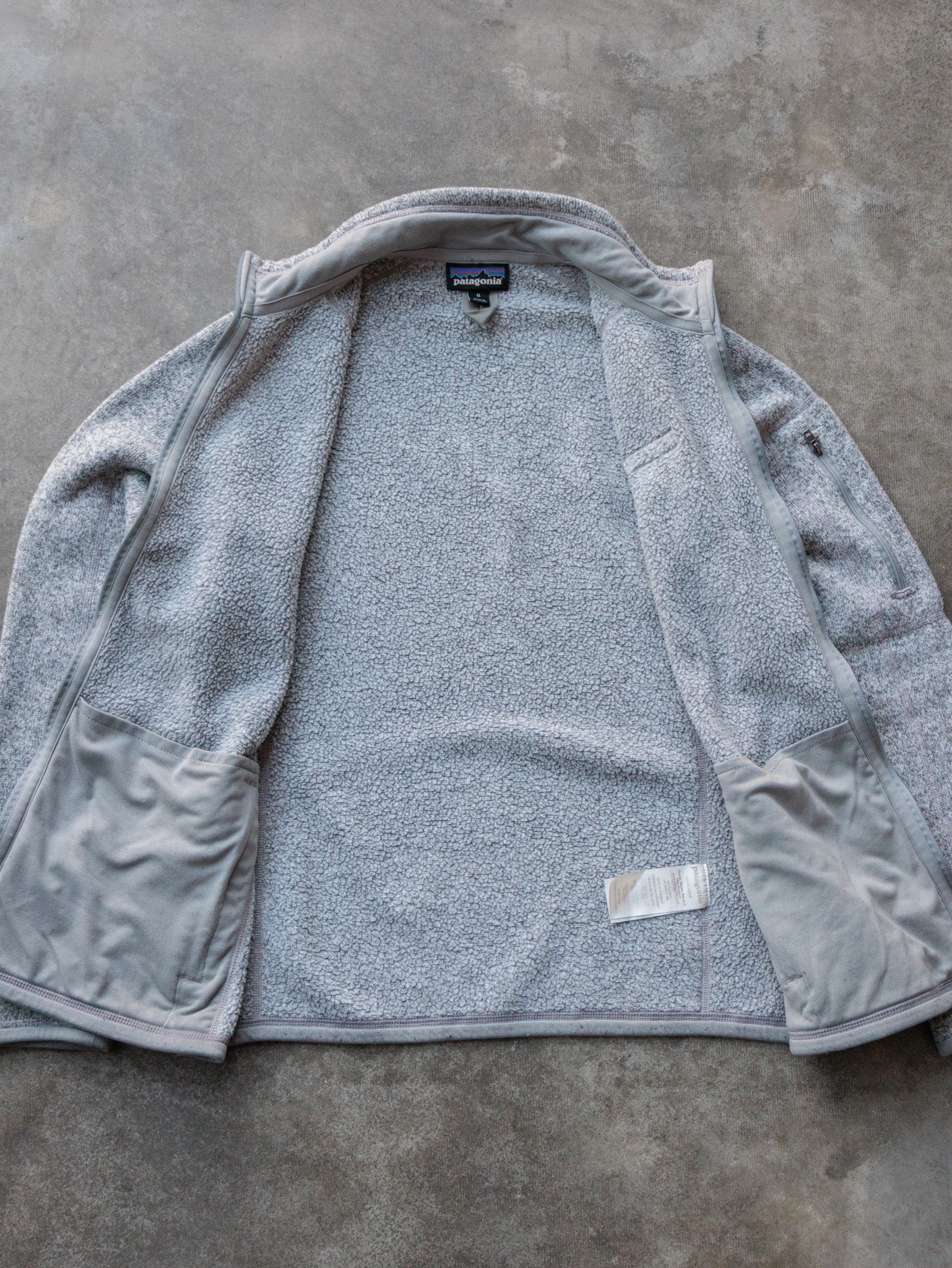 Vintage Grey Patagonia Full Zip Fleece Jacket (M)