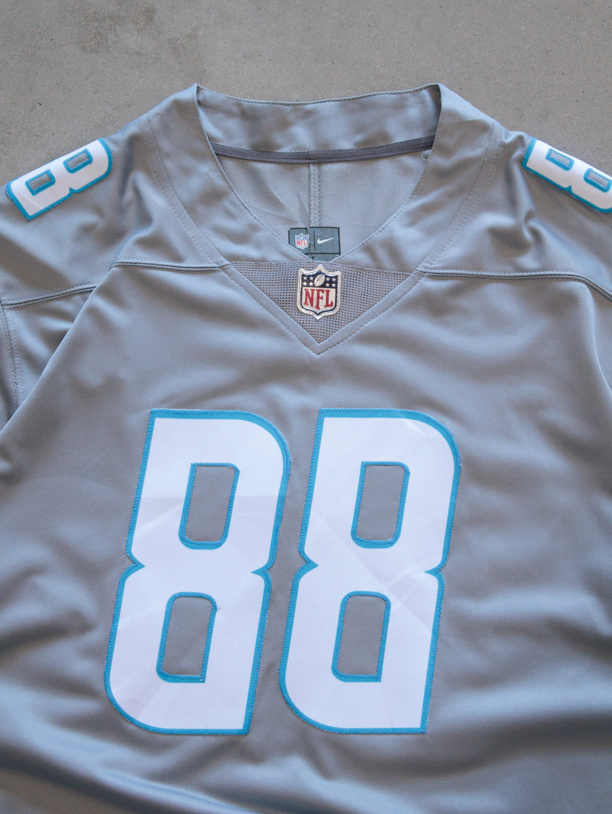 Grey Nike Detroit Lions Hockenson Jersey (L)