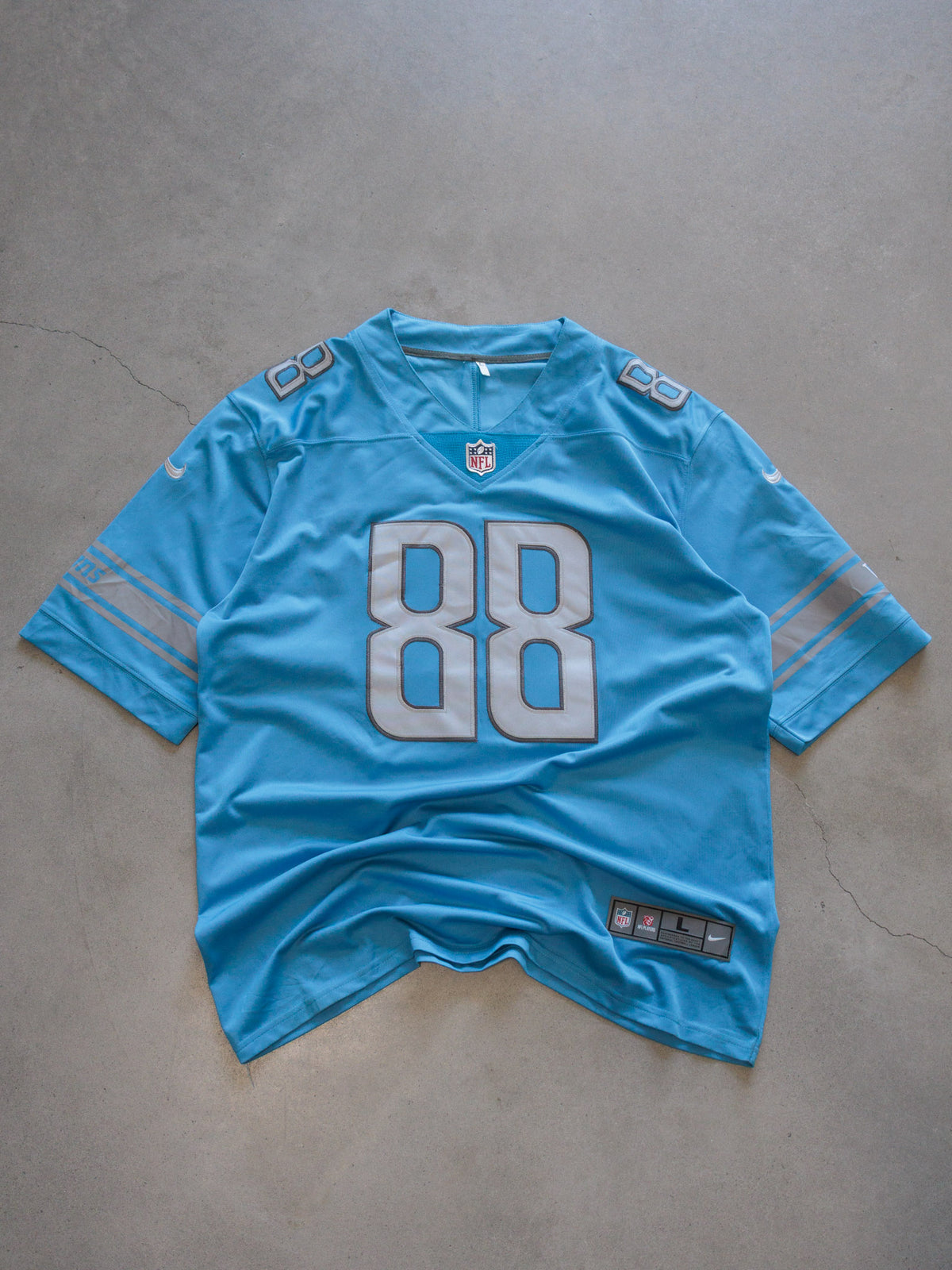 Blue Nike Detroit Lions Hockenson Jersey (L)