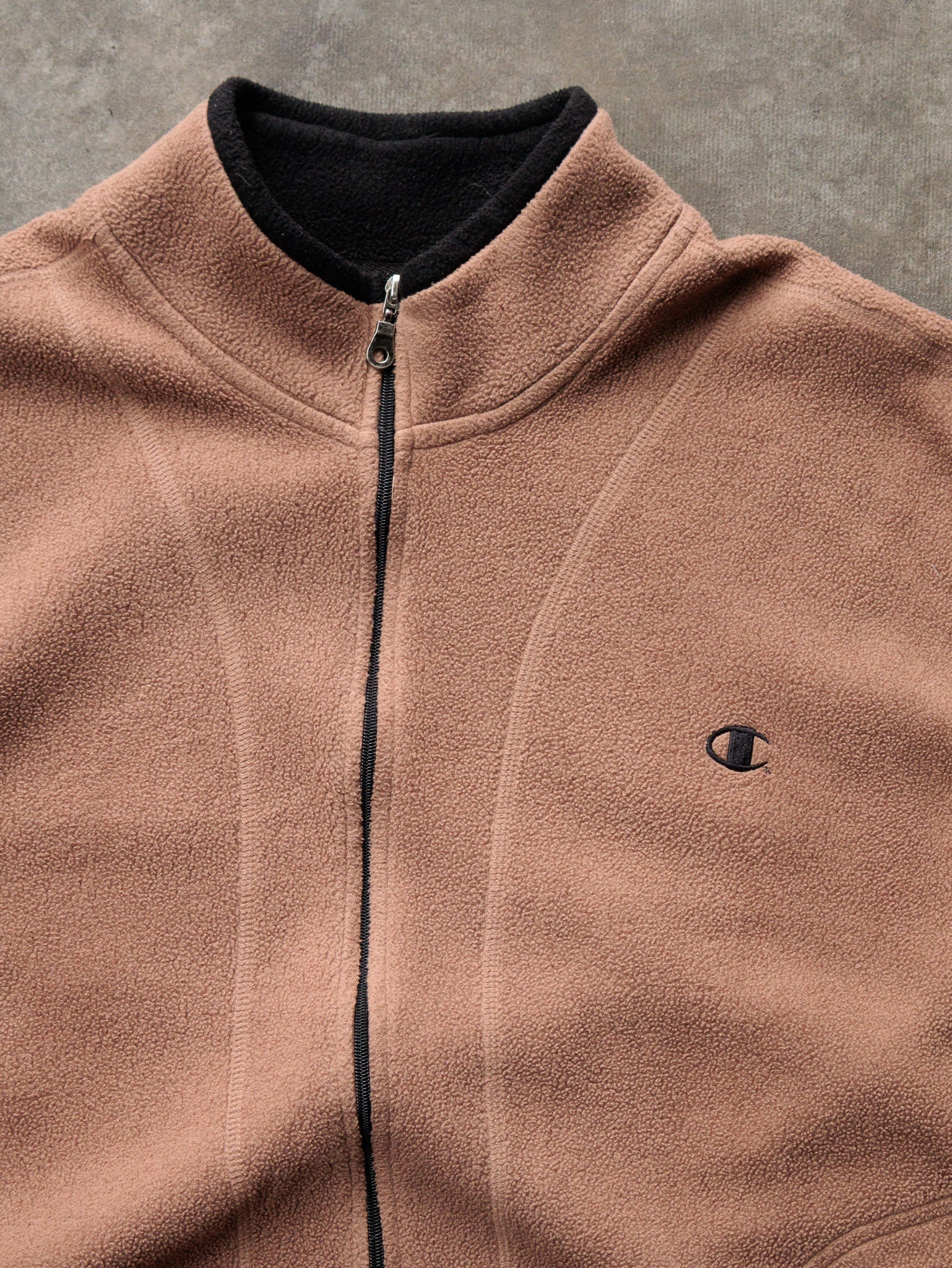Vintage Brown Champion Fleece Vest (-)