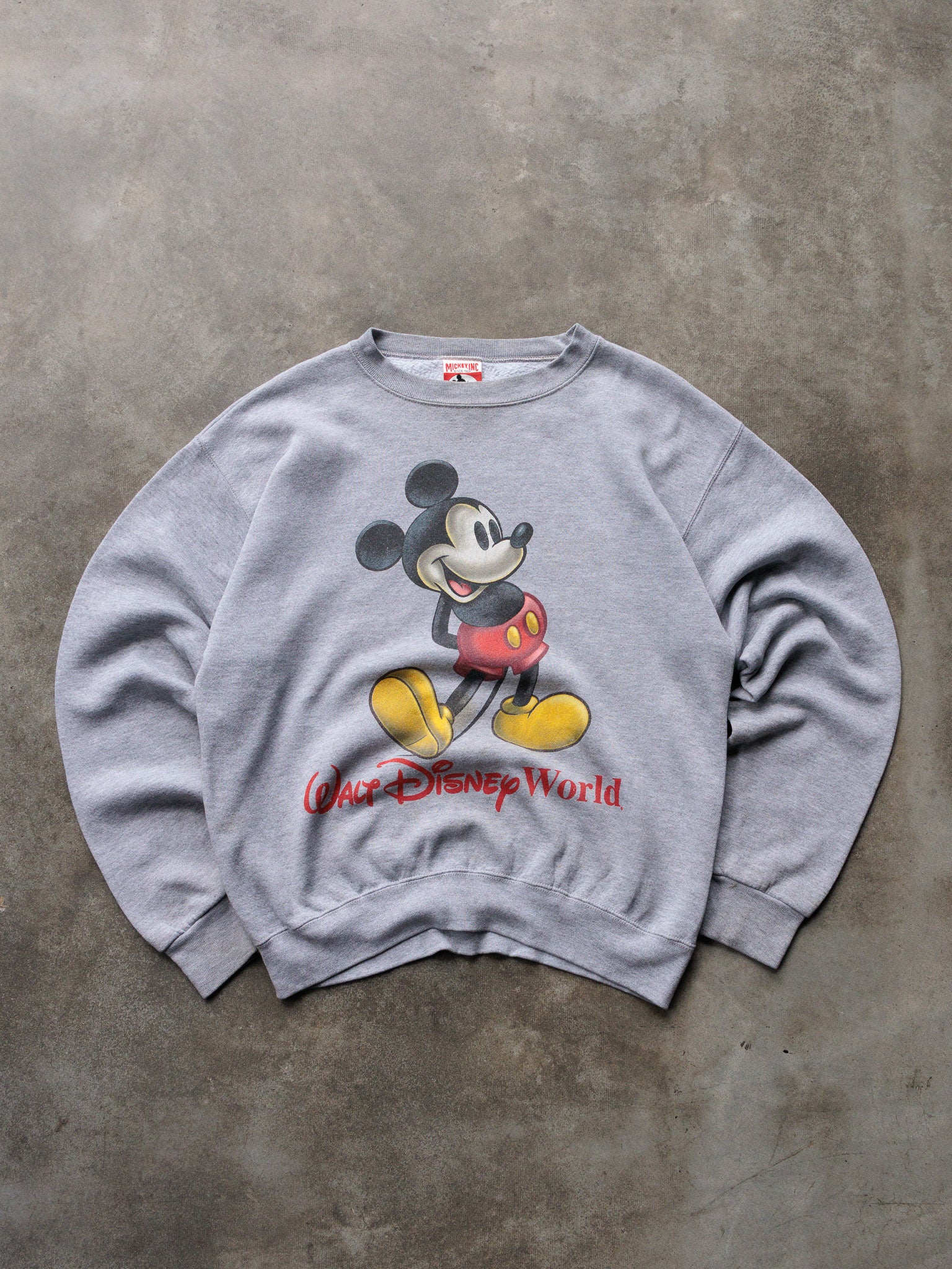 Vintage Grey Walt Disney World Mickey Mouse Sweatshirt (S)