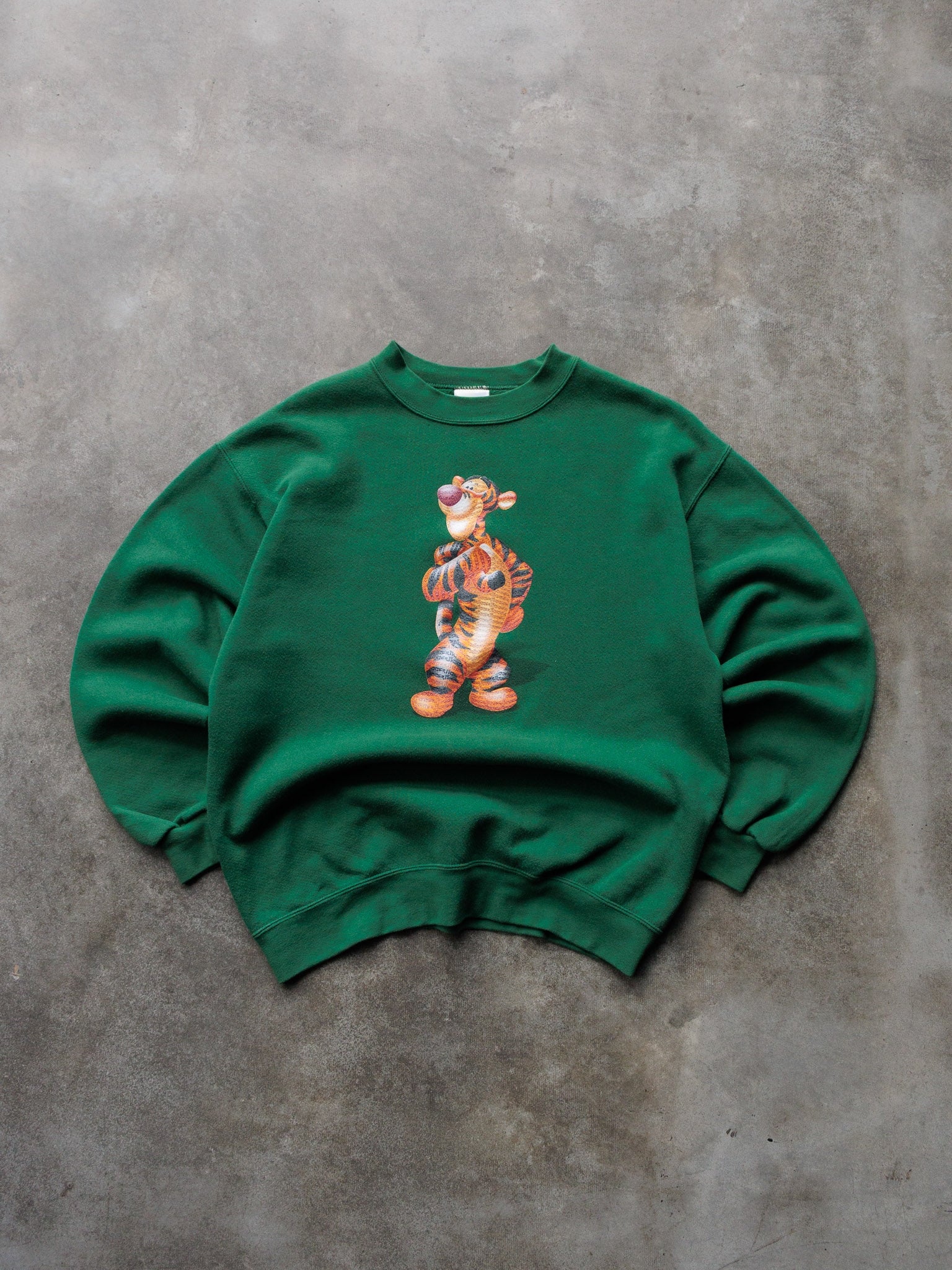 Vintage 90s Green Disney Tigger Sweatshirt (M)