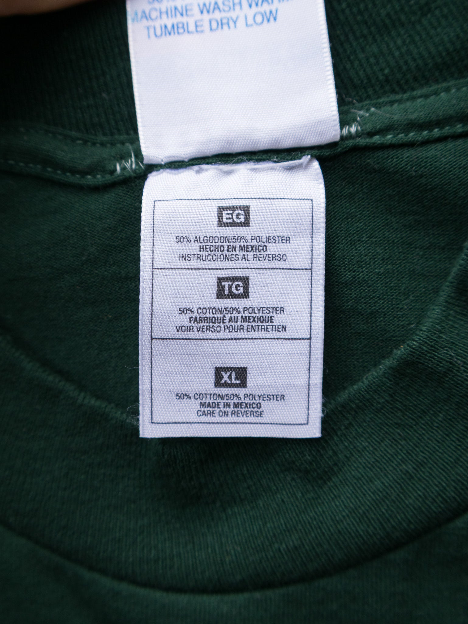 Vintage Forest Green Tommy Hilfiger Tee (XL)