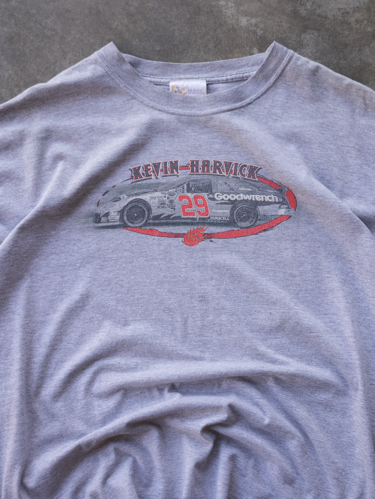 Vintage Grey Kevin Harvick NASCAR Tee (XL)