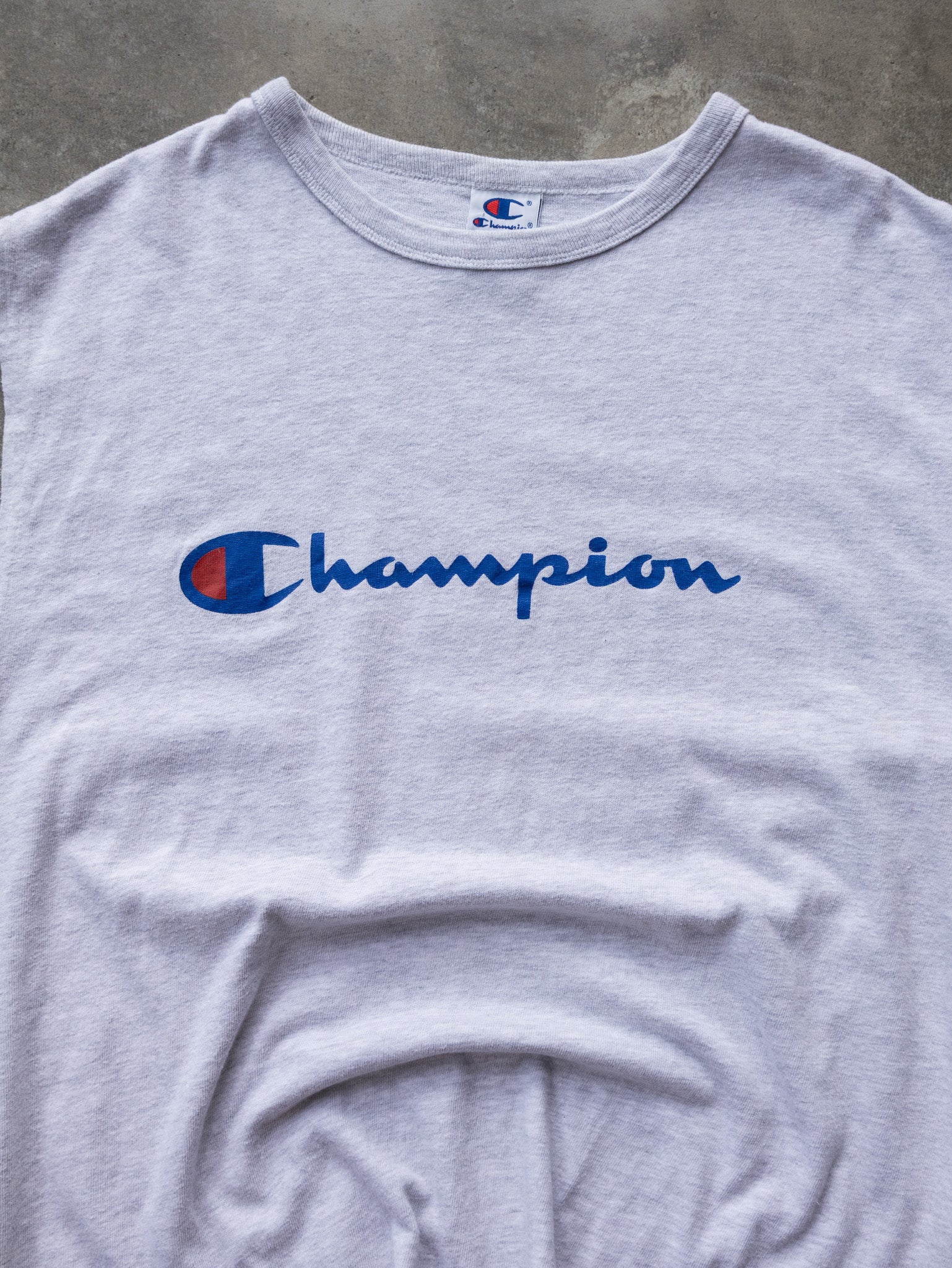 Vintage 90s Grey Champion Spell Out Tank (XL)