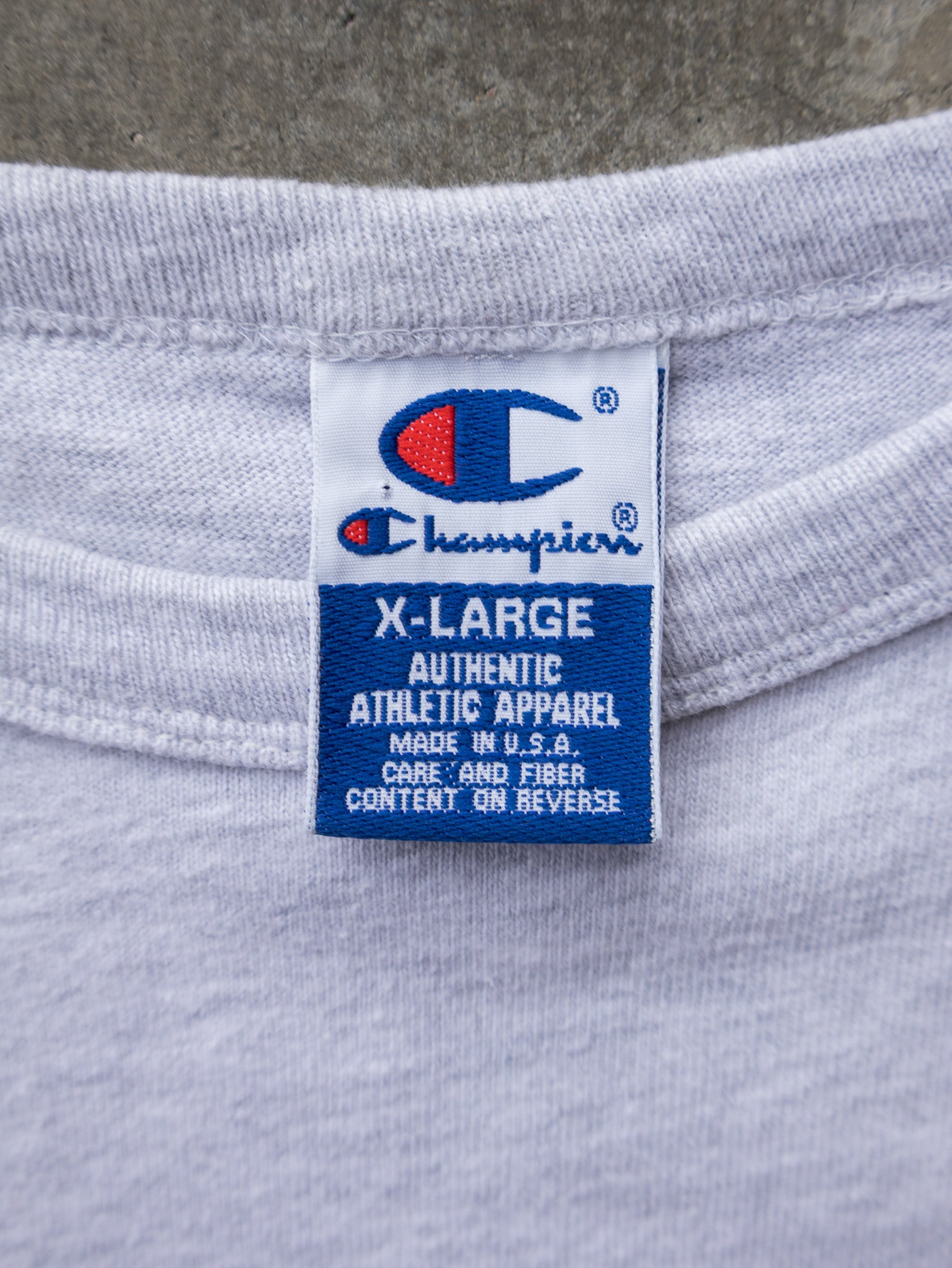 Vintage 90s Grey Champion Spell Out Tank (XL)
