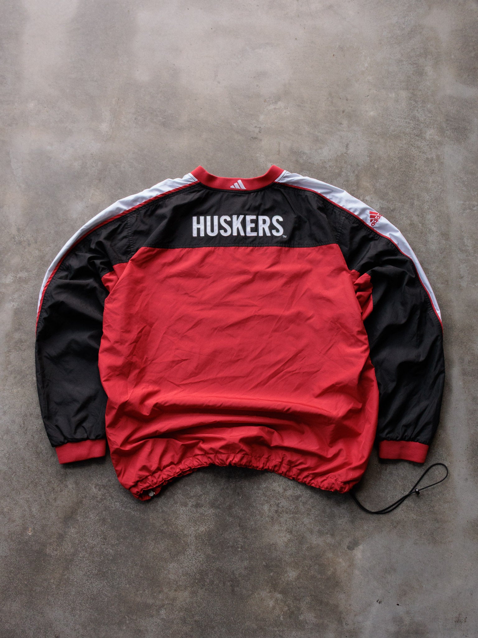 Vintage 2000s Red & Black Nebraska Huskers Pullover Jacket (XL)