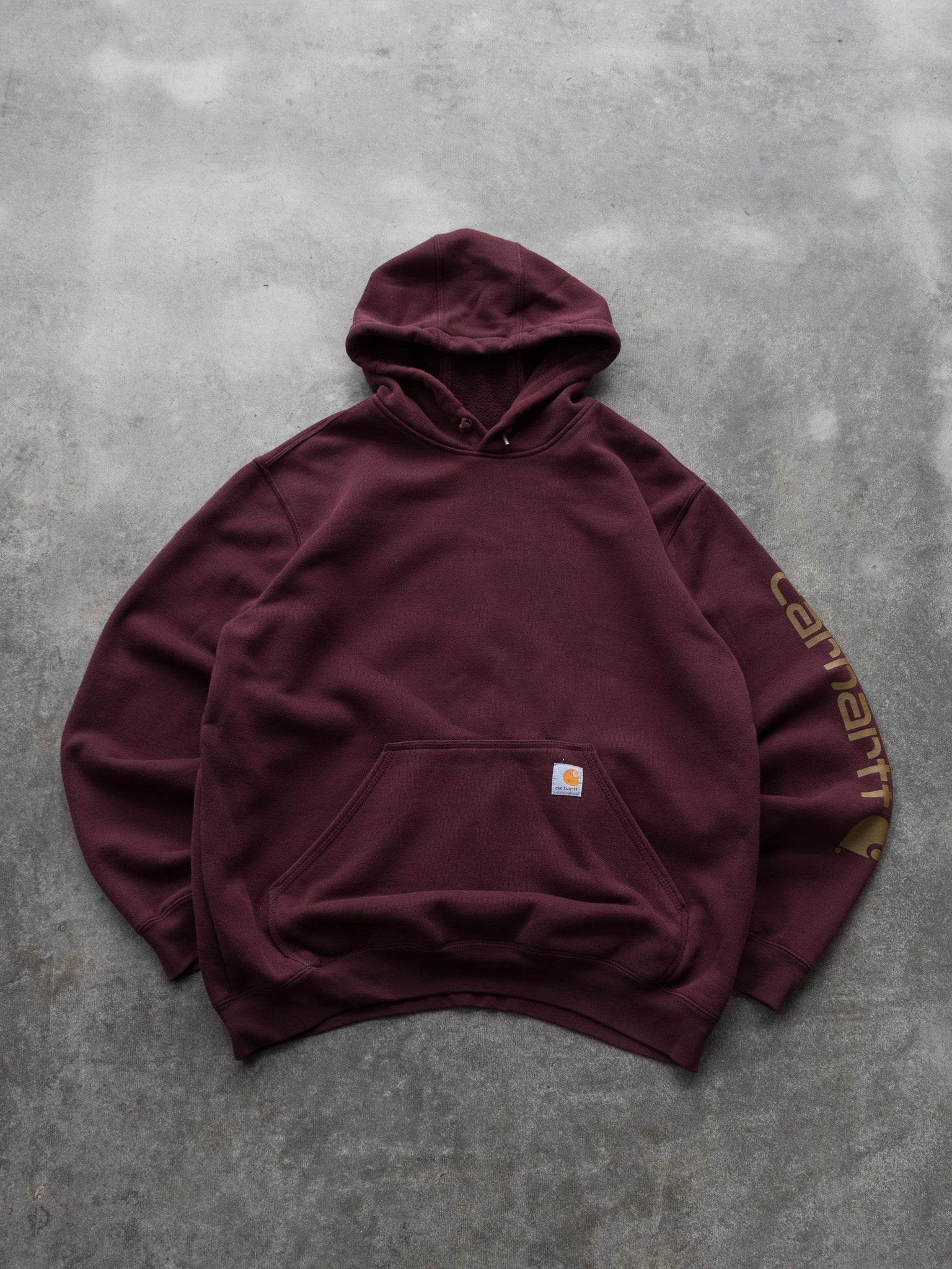 Vintage Maroon Carhartt Hoodie (L)