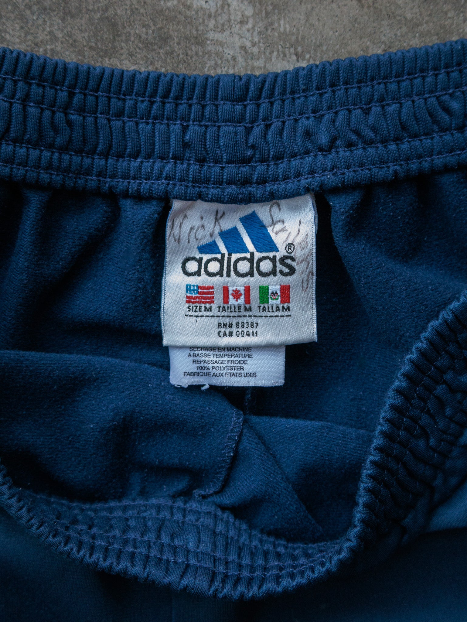 Vintage 90s Navy Adidas Track Pants (M)