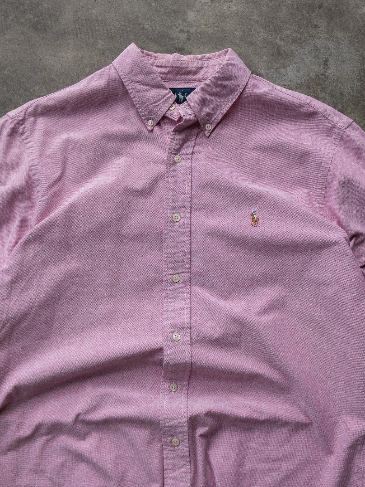 Vintage Pink Ralph Lauren Shirt (XL)