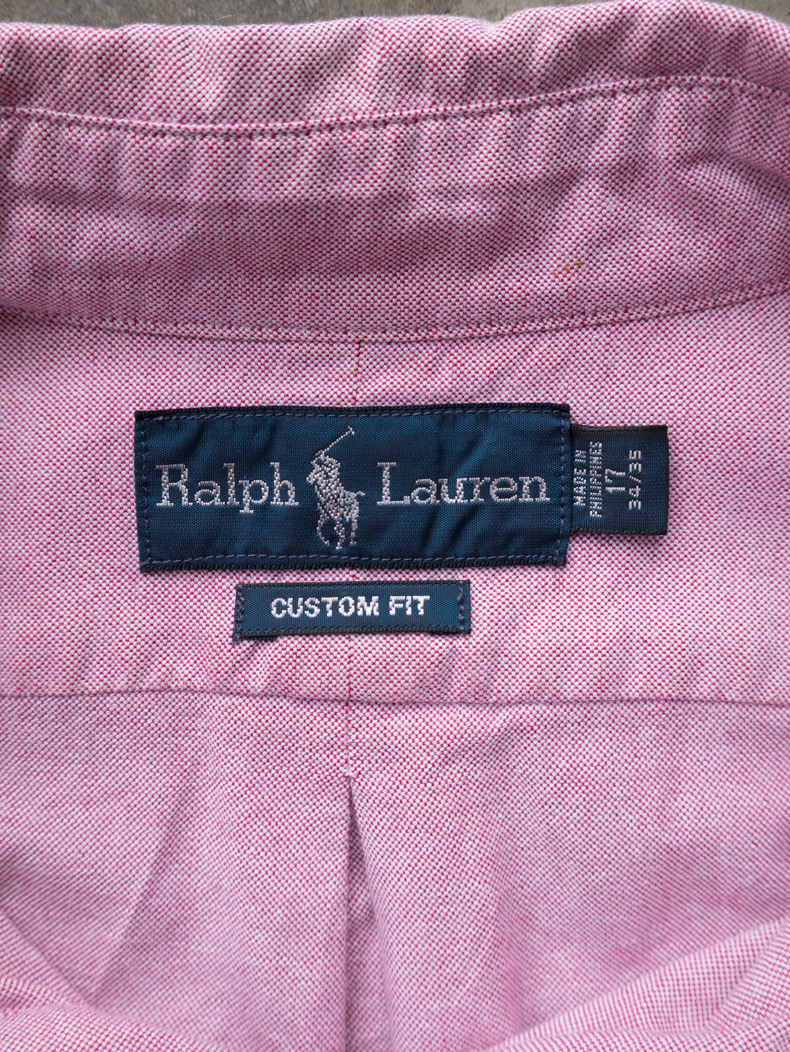Vintage Pink Ralph Lauren Shirt (XL)