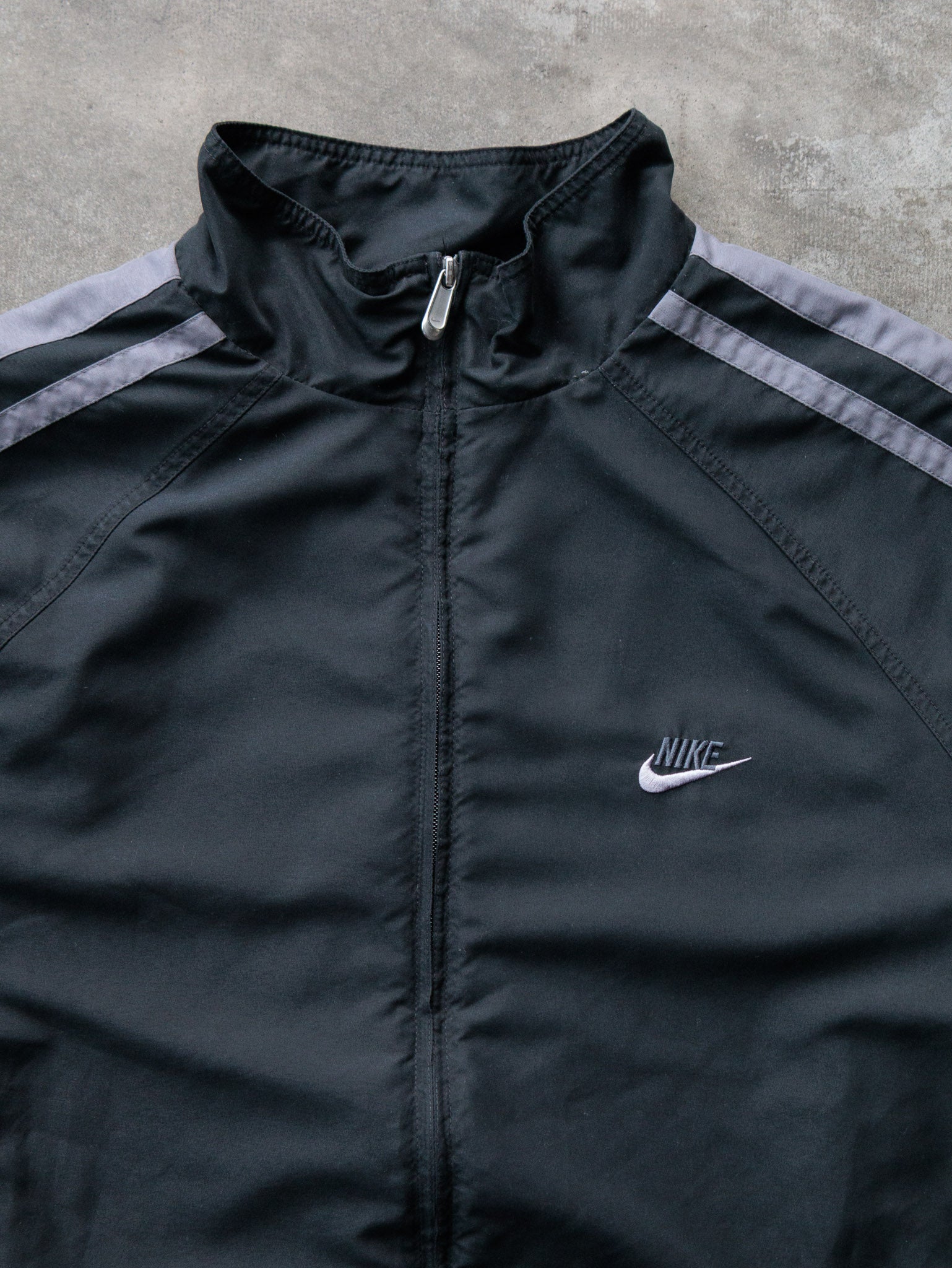 Vintage Black Nike Track Jacket (2XL)