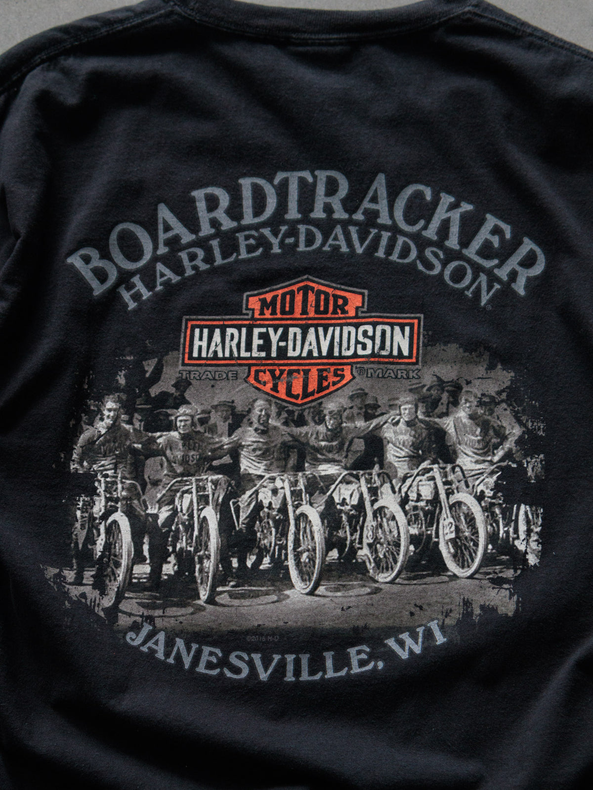 Vintage 2016 Black Harley-Davidson Janesville Wisconsin Tee (L)