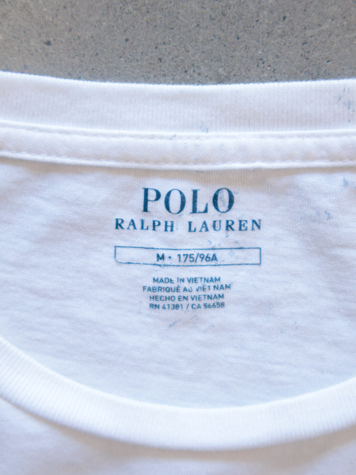 Vintage White Polo Ralph Lauren Long Sleeve Tee (M)