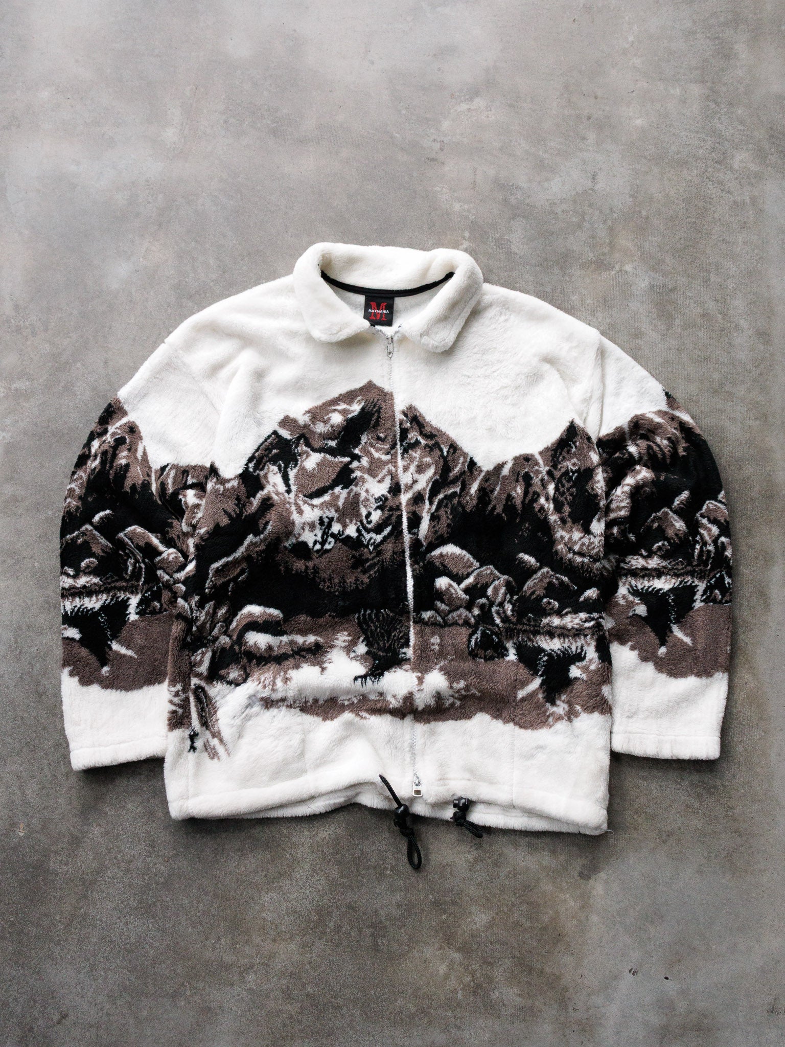 Vintage 90s White Mazmania Mountain Fleece Sweatshirt (-)