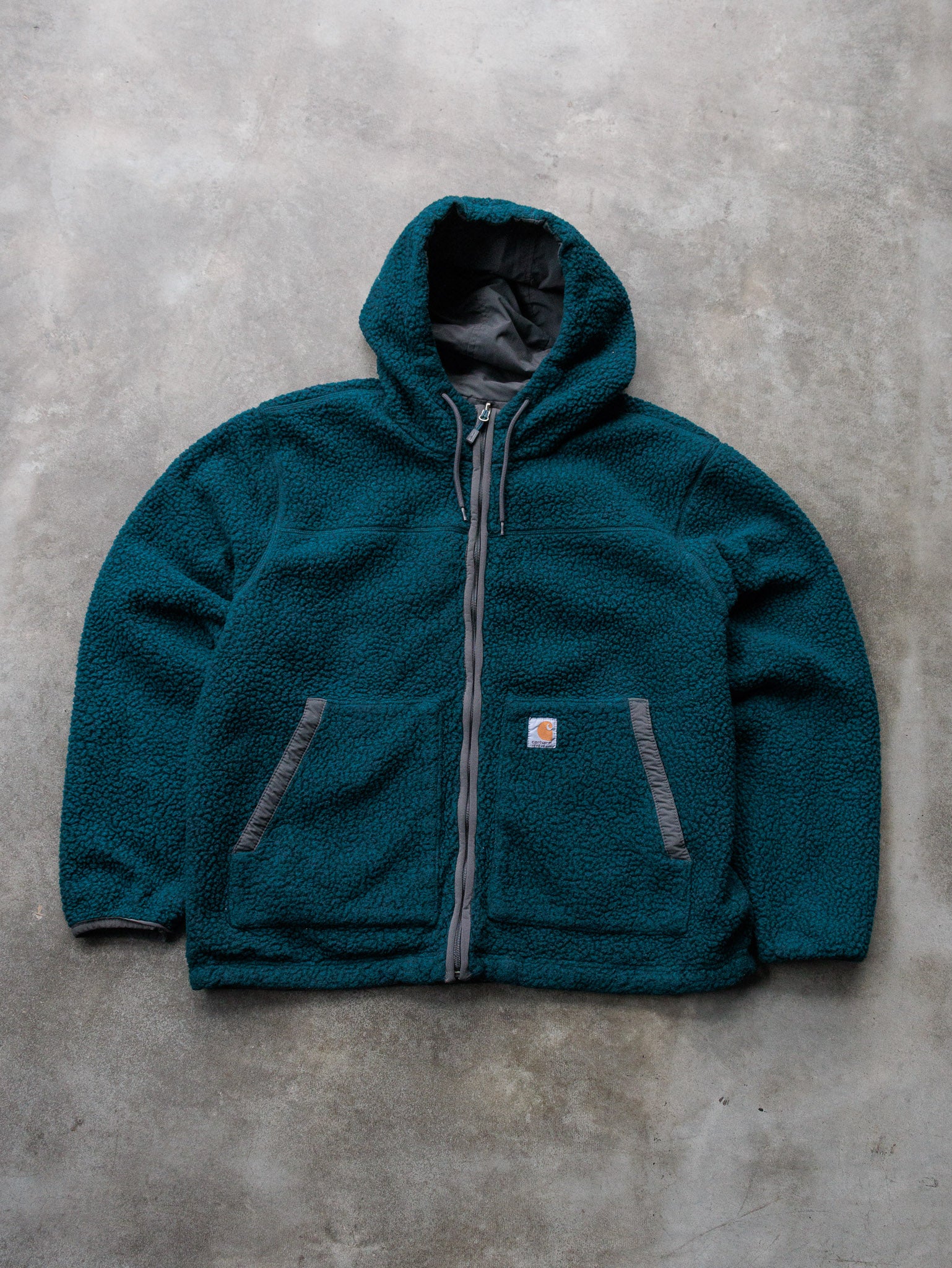Vintage Green Carhartt Reversible Fleece Jacket (-)