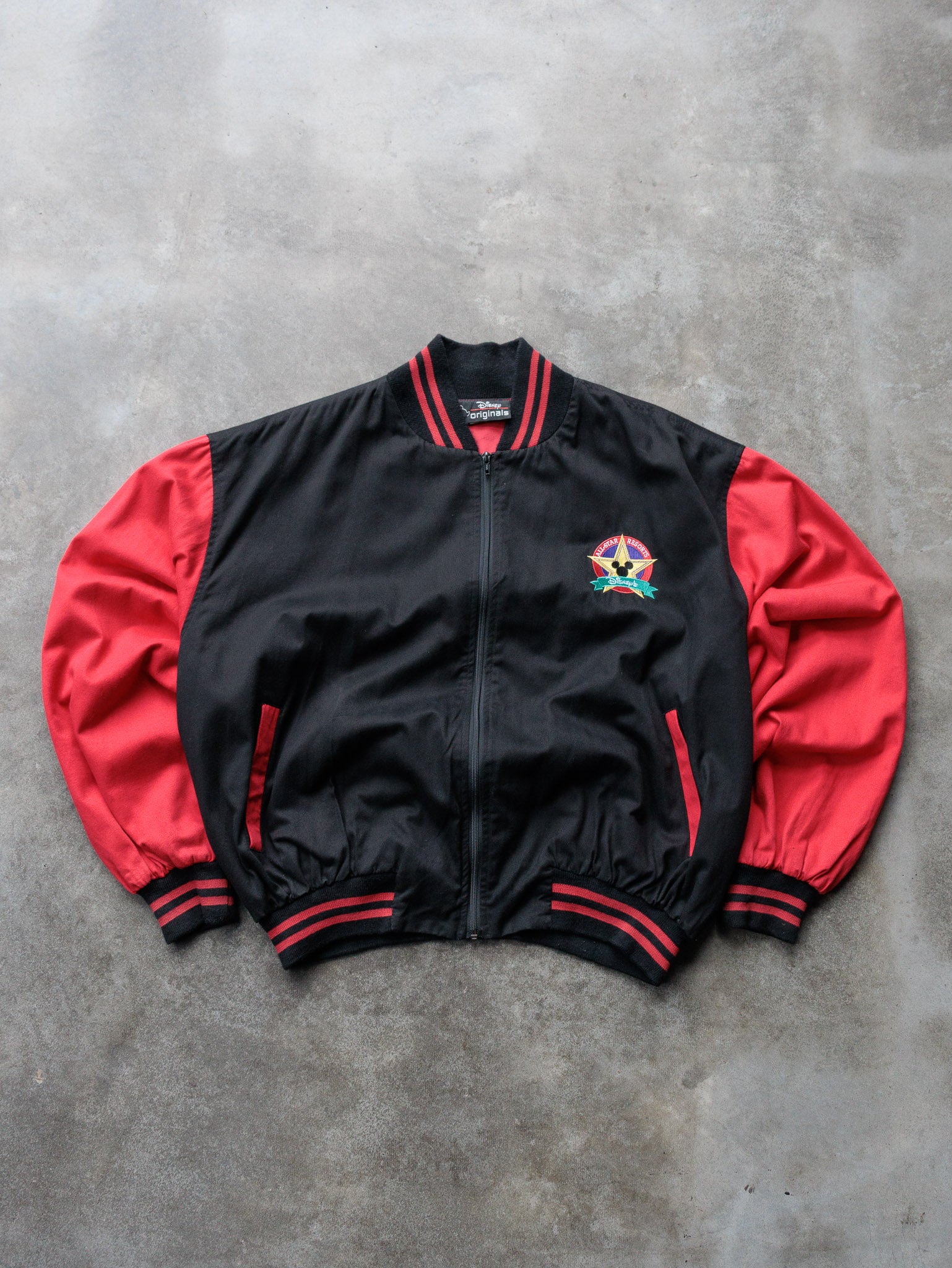 Vintage 90s Black Disney All-Star Resorts Jacket (2XL)