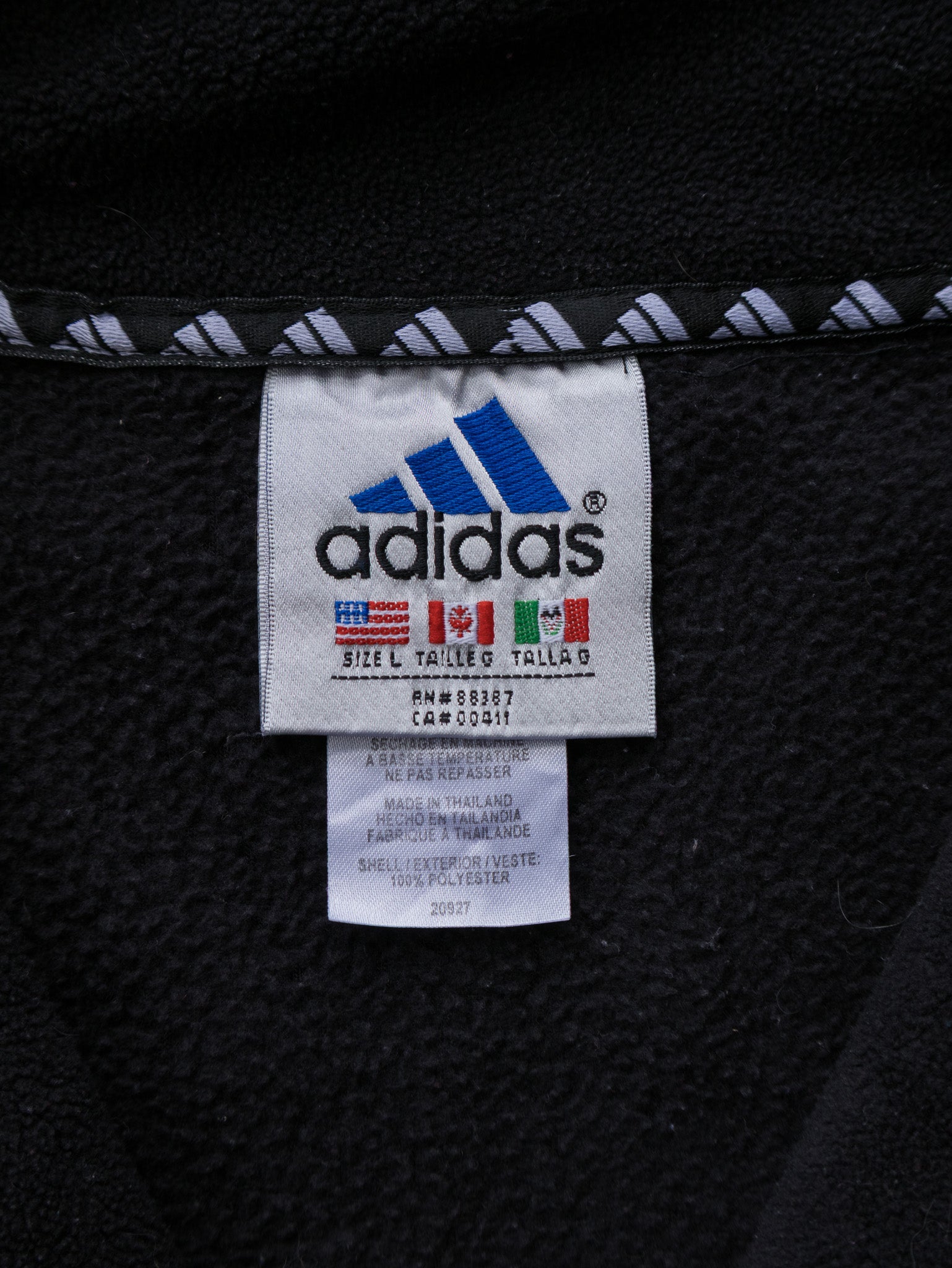 Vintage 00s Black Adidas Quarter Zip Sweatshirt (L)