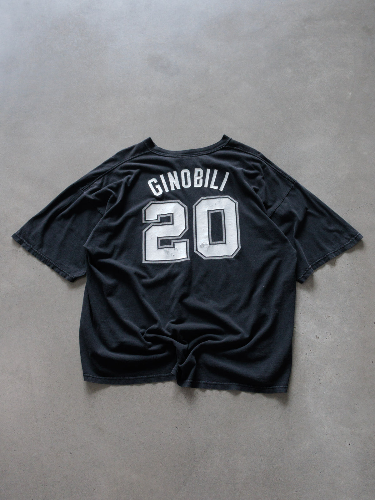 Vintage 00s Black Reebok San Antonio Spurs Ginobili Tee (XL)