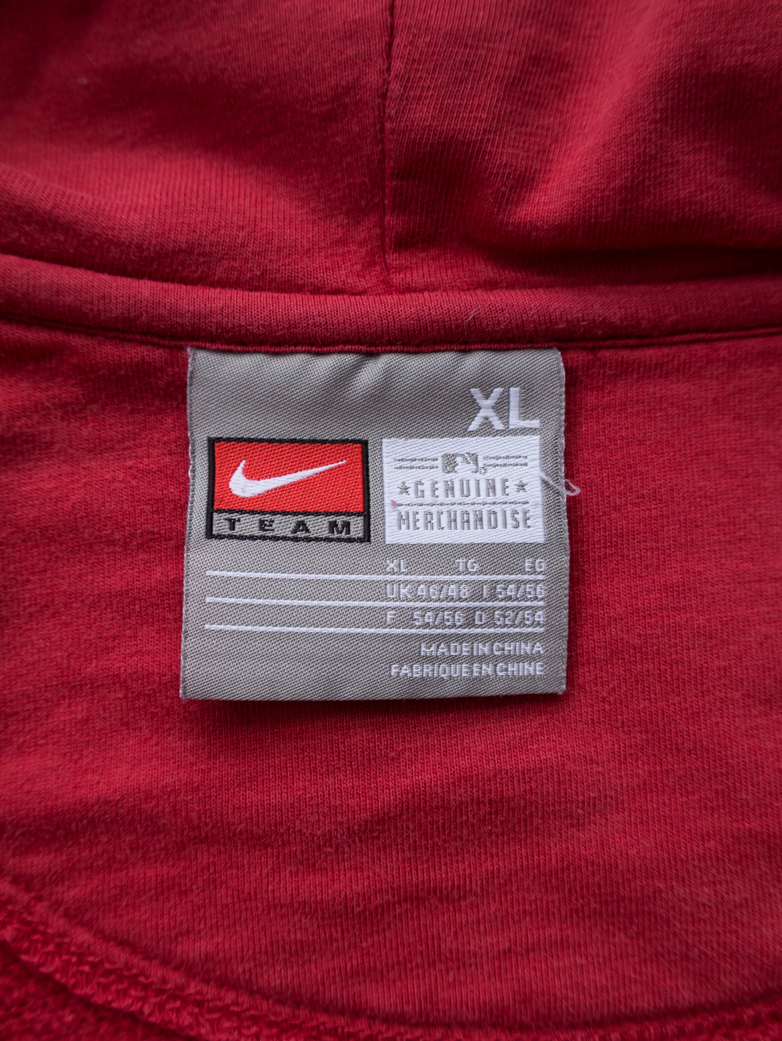 Vintage 00s Red Nike Minnesota Twins Zip Hoodie (XL)