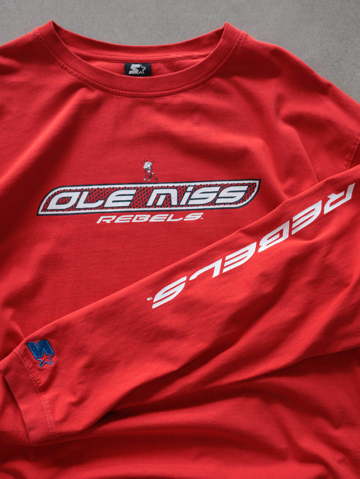 Vintage 00s Red Starter Ole Miss Rebels Long Sleeve Tee (XL)