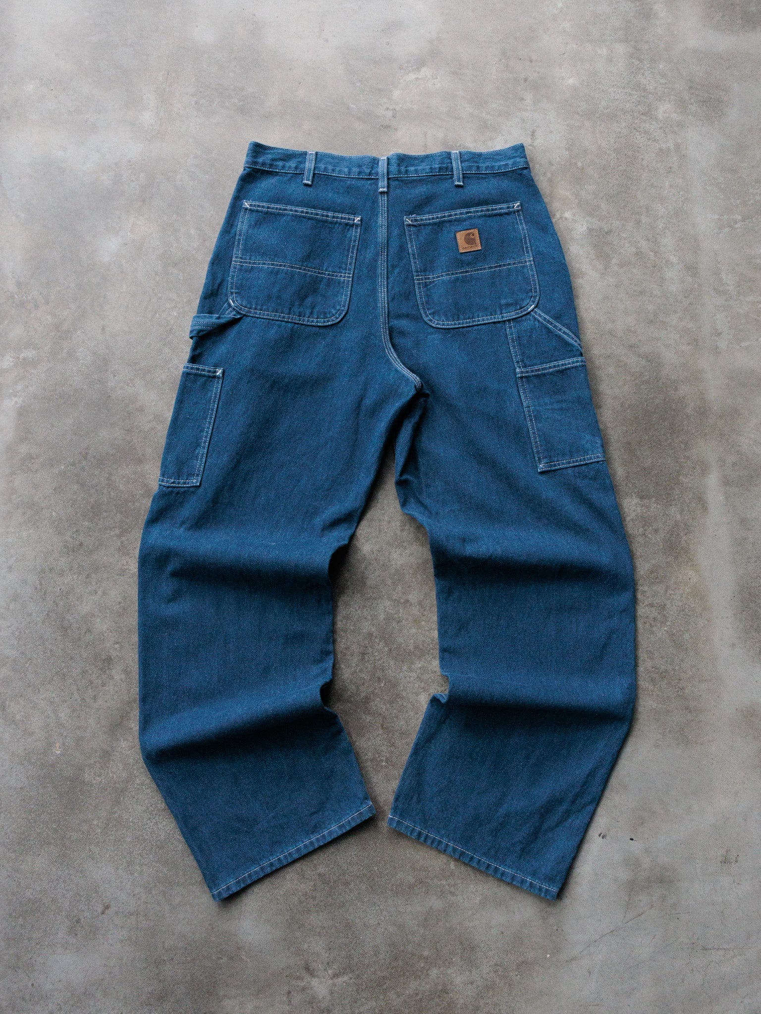 Vintage Blue Carhartt Denim Carpenter Pant (W33)