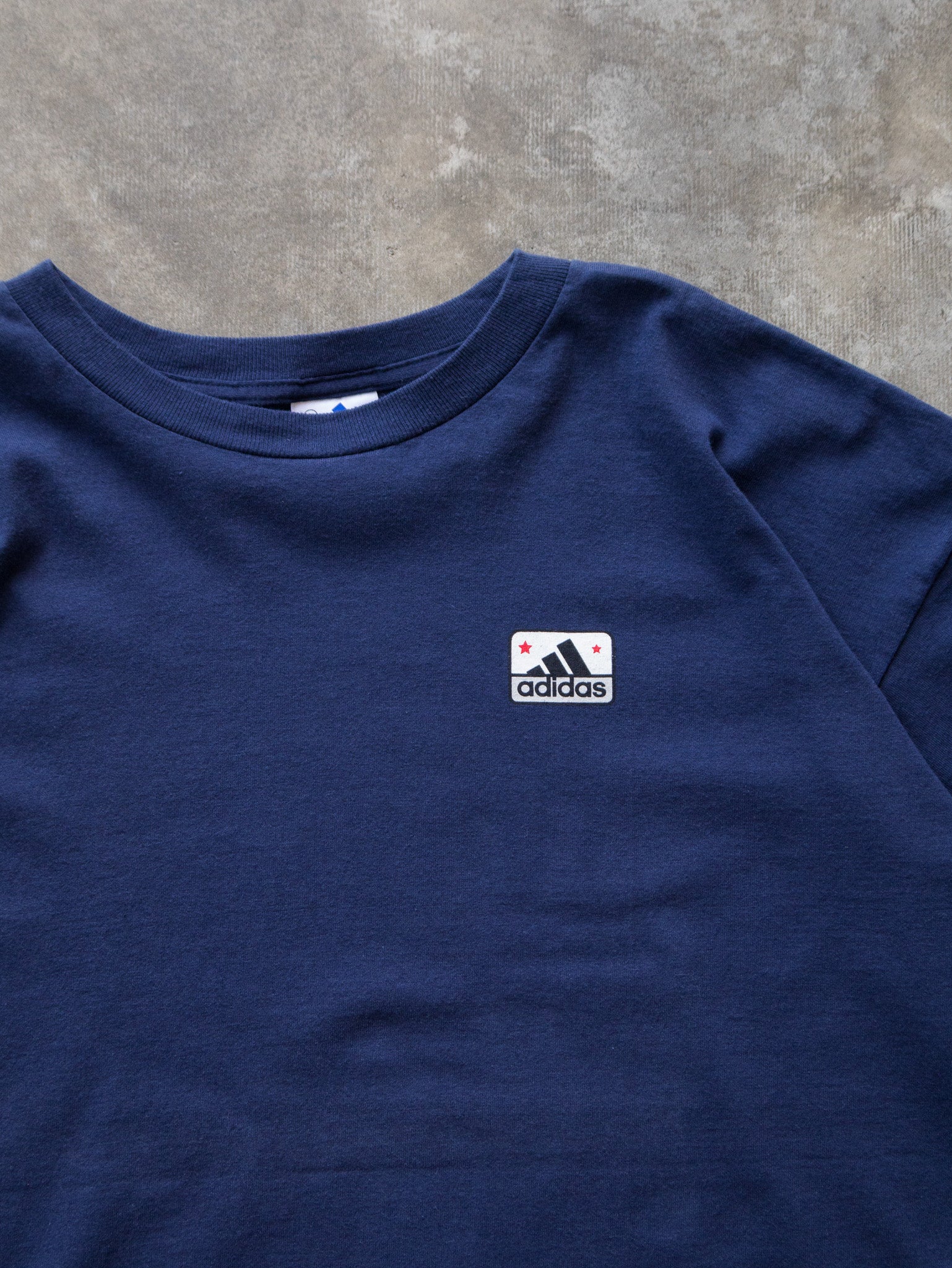Vintage 00s Navy Adidas Basketball Graphic Tee (XL)