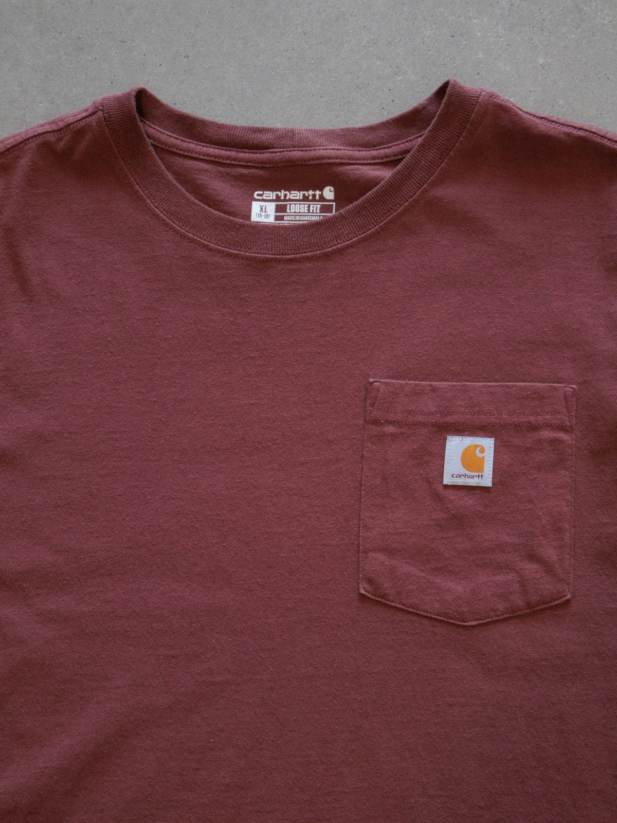 Vintage Red Carhartt Pocket Tee (XL)