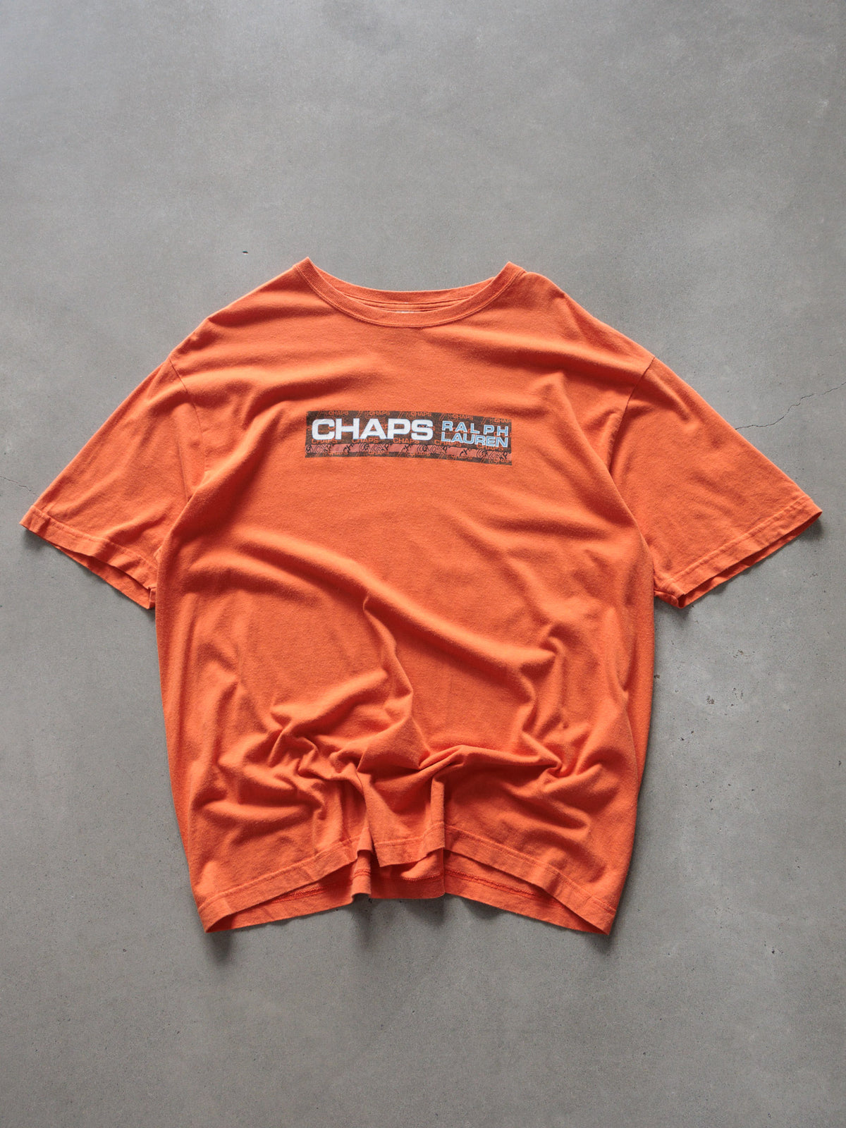 Vintage 90s Orange Chaps Ralph Lauren Tee (XL)