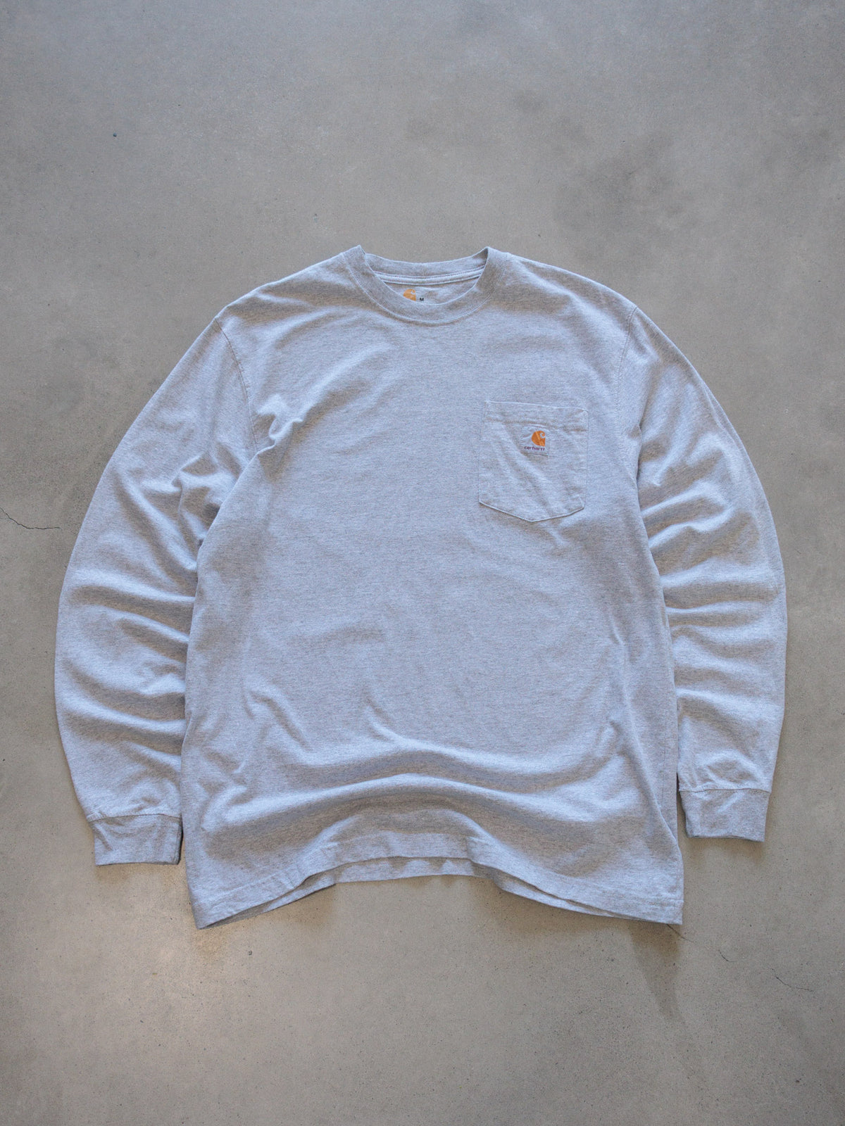 Vintage Grey Carhartt Pocket Long Sleeve Tee (M)
