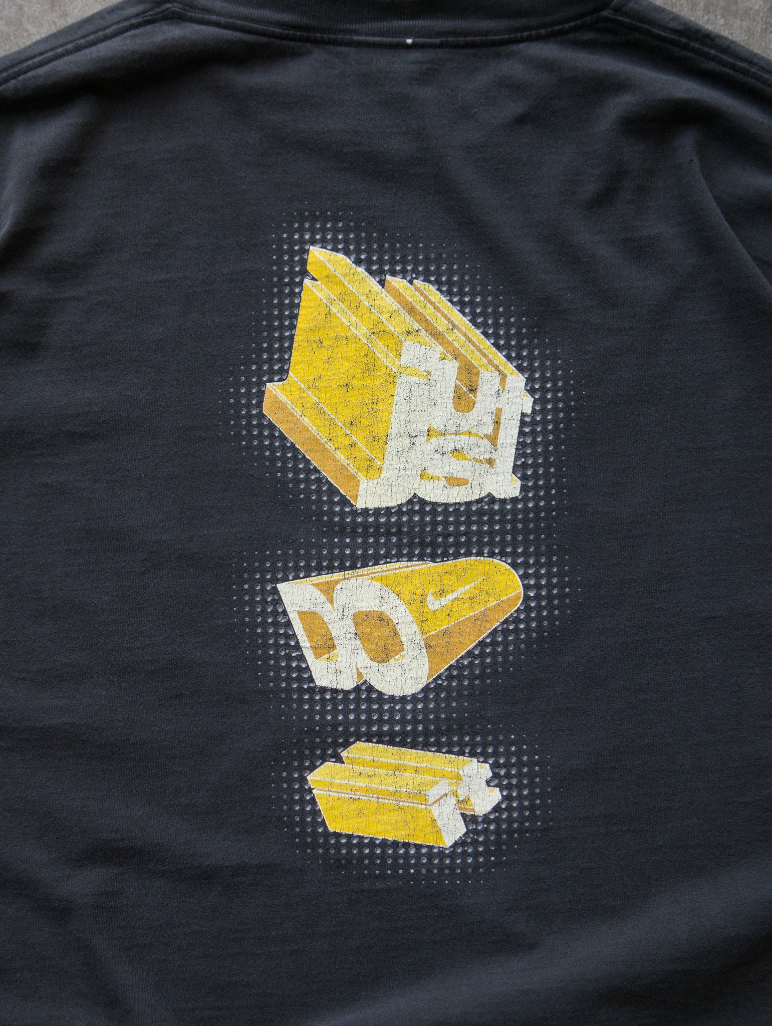 Vintage 00s Faded Black Nike Just Do It Graphic Tee (XL)