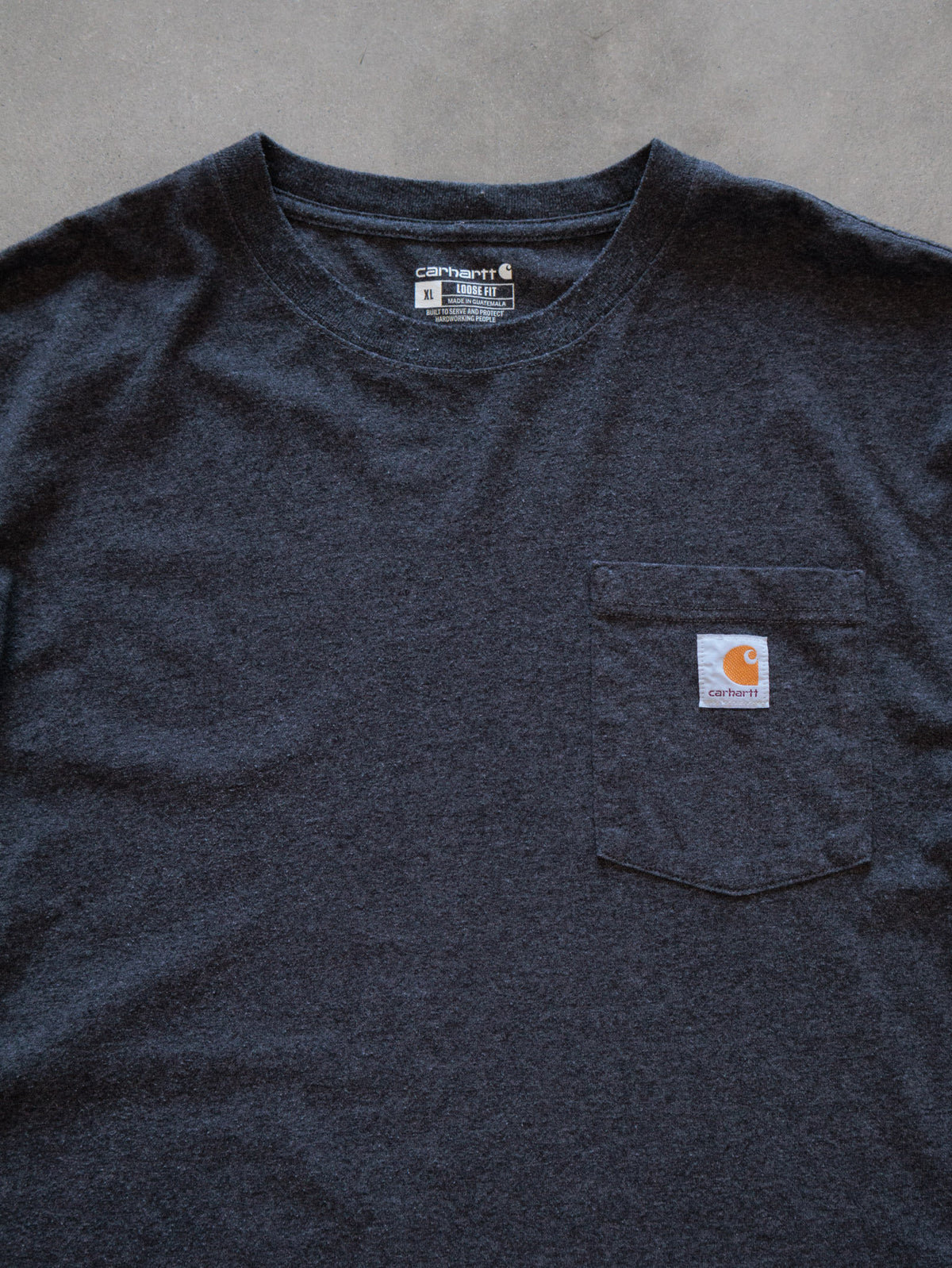 Vintage Black Carhartt Pocket Long Sleeve Tee (XL)