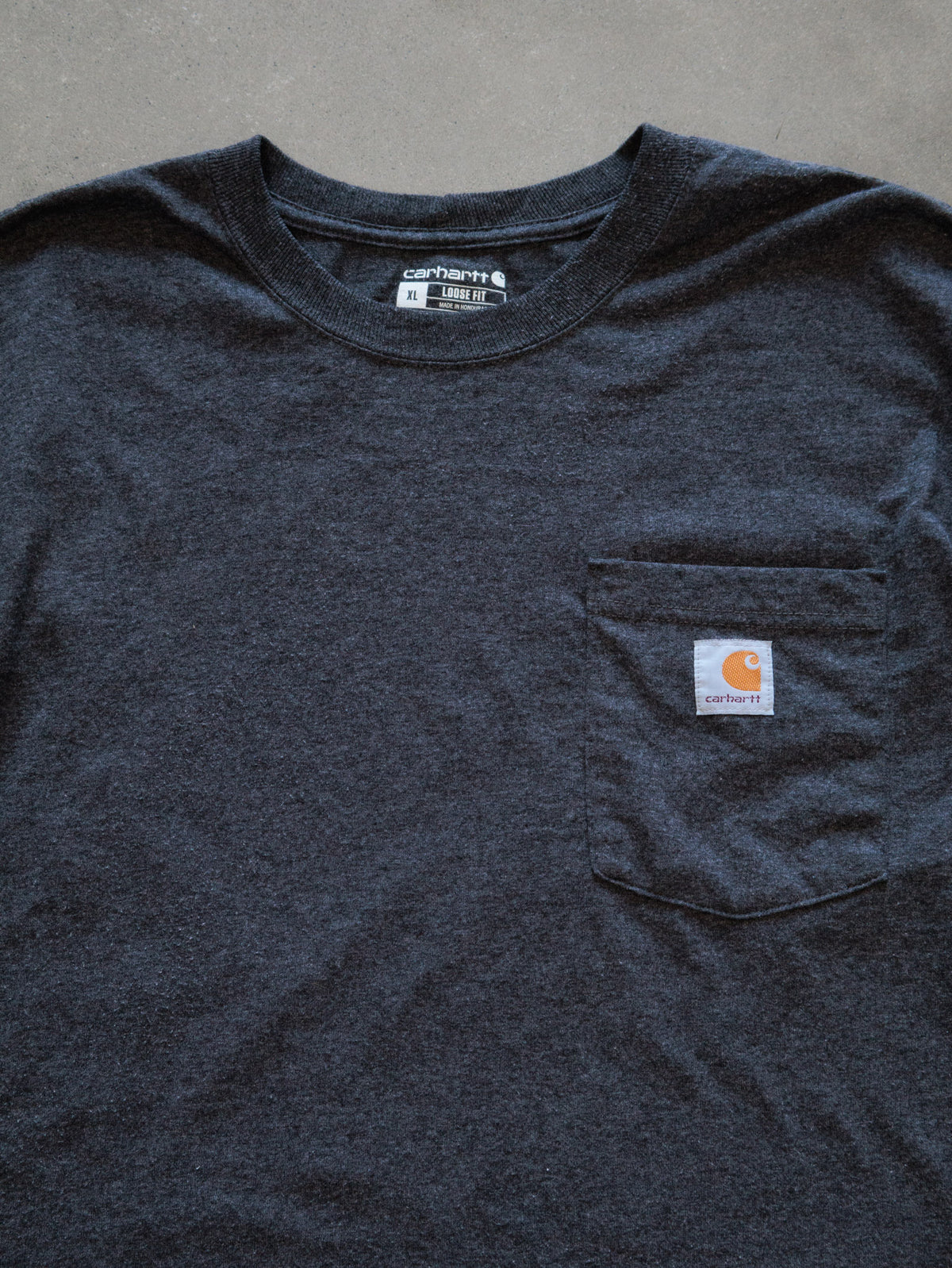 Vintage Grey Carhartt Pocket Long Sleeve Tee (XL)