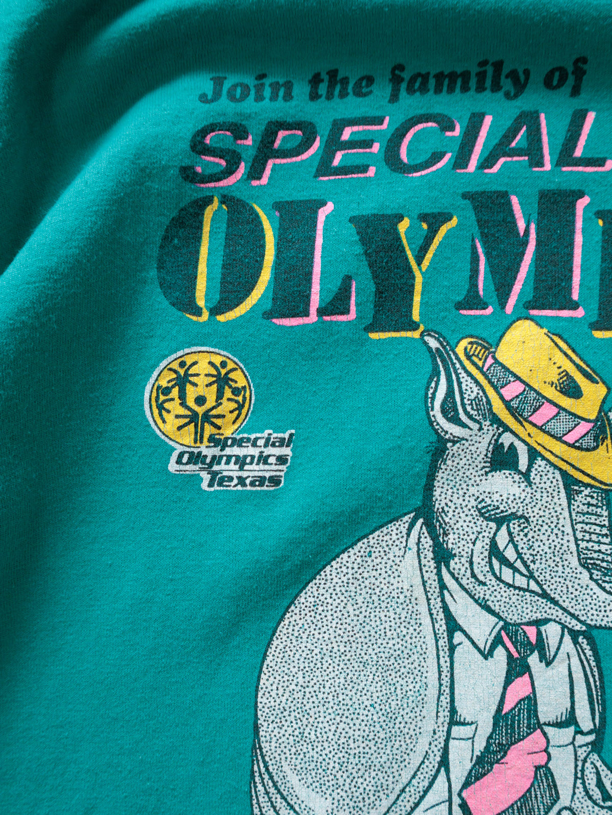 Vintage 90s Green Special Olympics Texas Olympadillos Tee (XL)