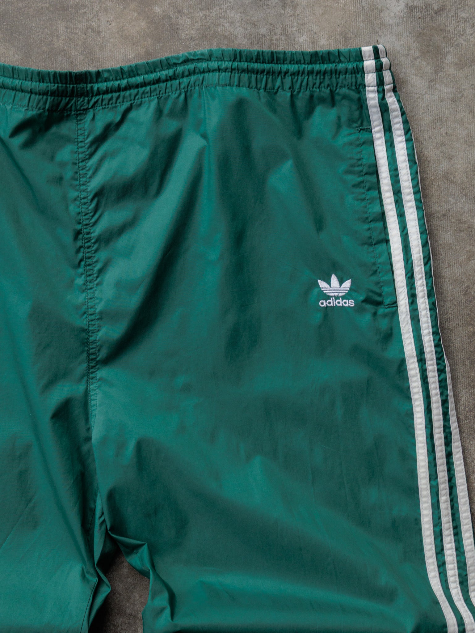 Vintage 90s Green Adidas Track Pants (XL)