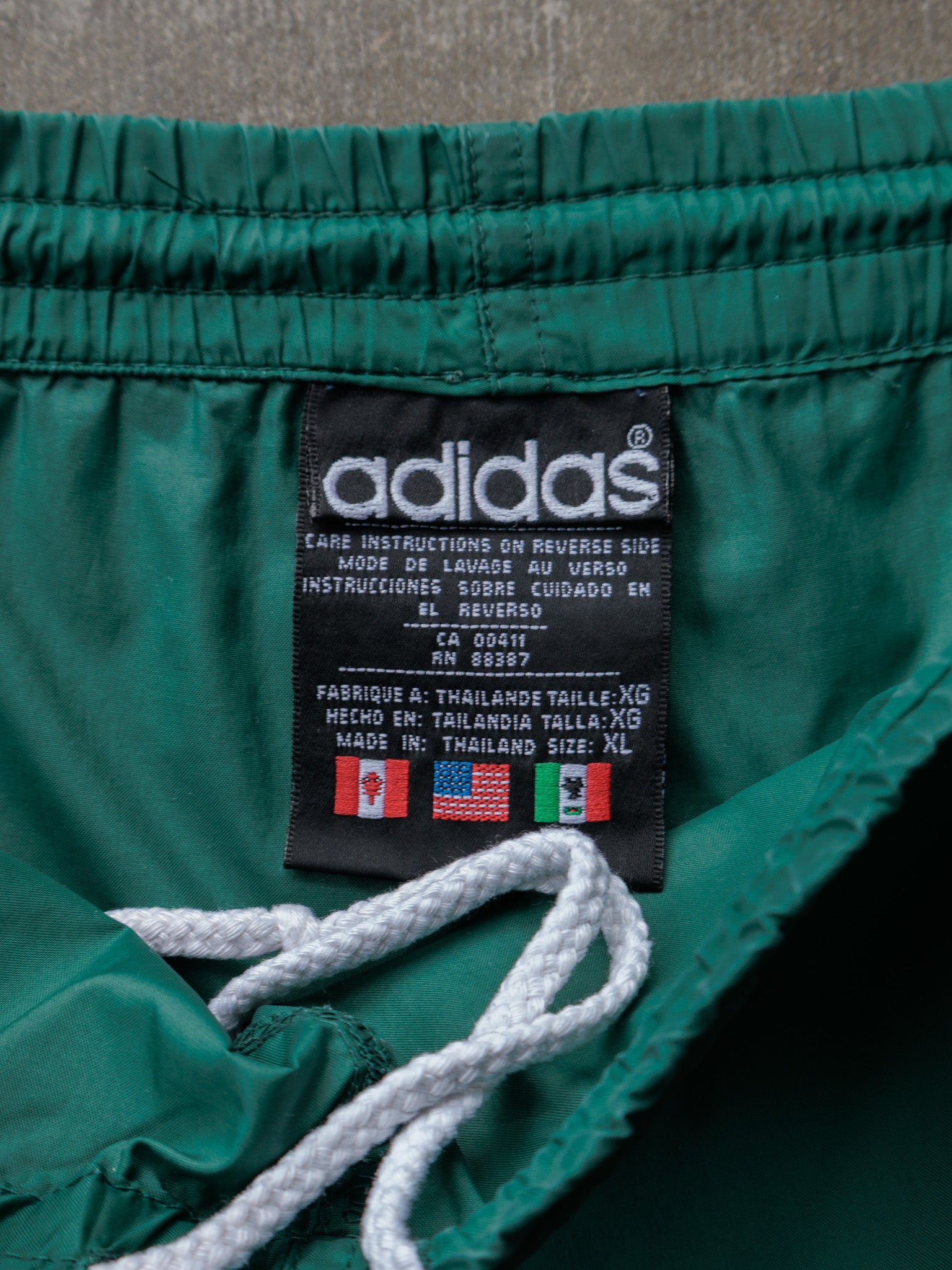 Vintage 90s Green Adidas Track Pants (XL)