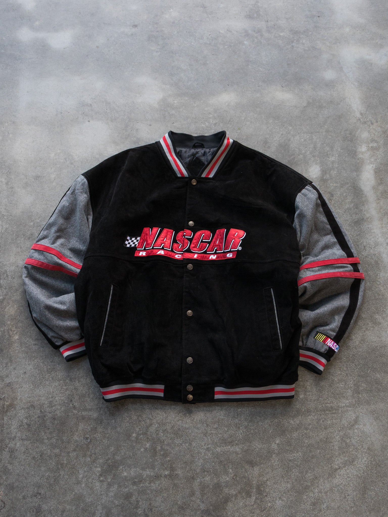 Vintage Nascar Racing Varsity Jacket (XL)