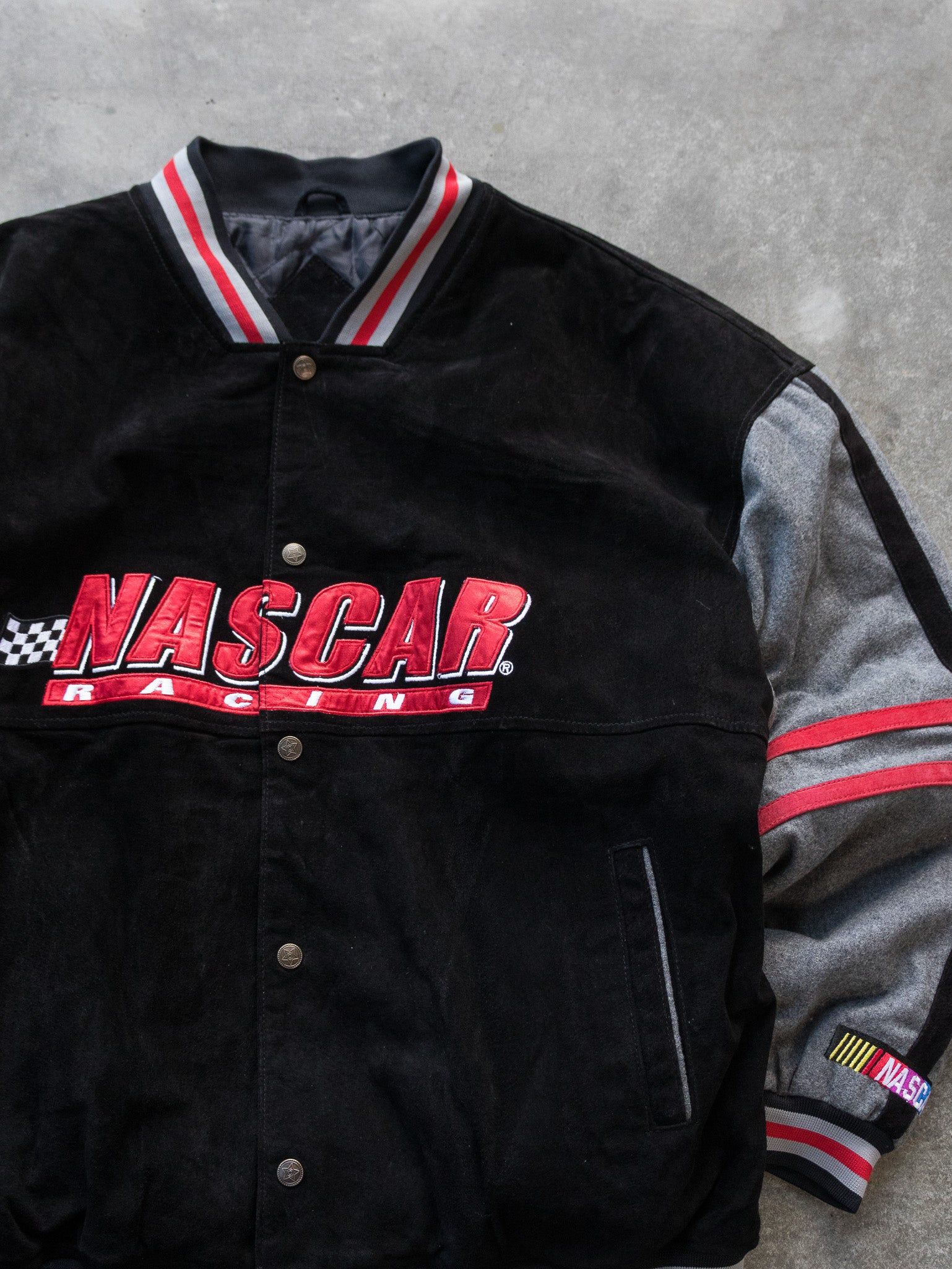 Vintage Nascar Racing Varsity Jacket (XL)