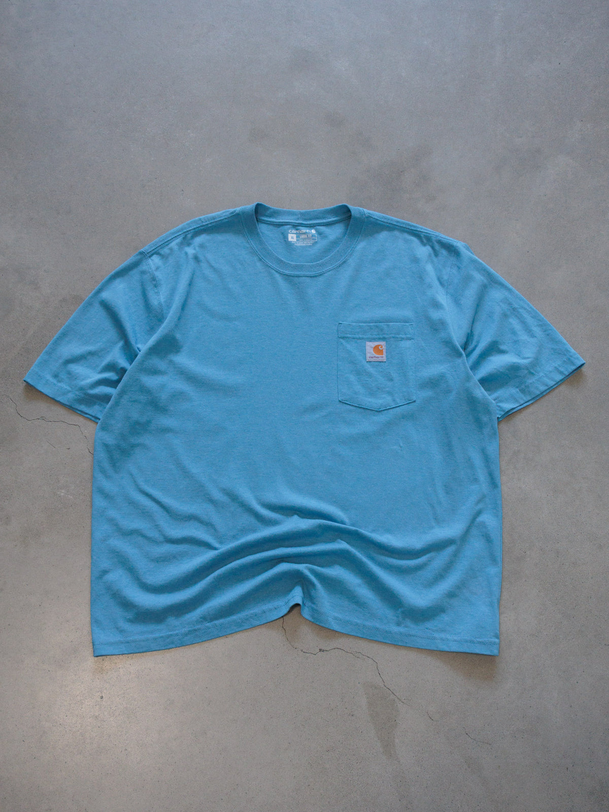 Vintage Blue Carhartt Pocket Tee (XL)