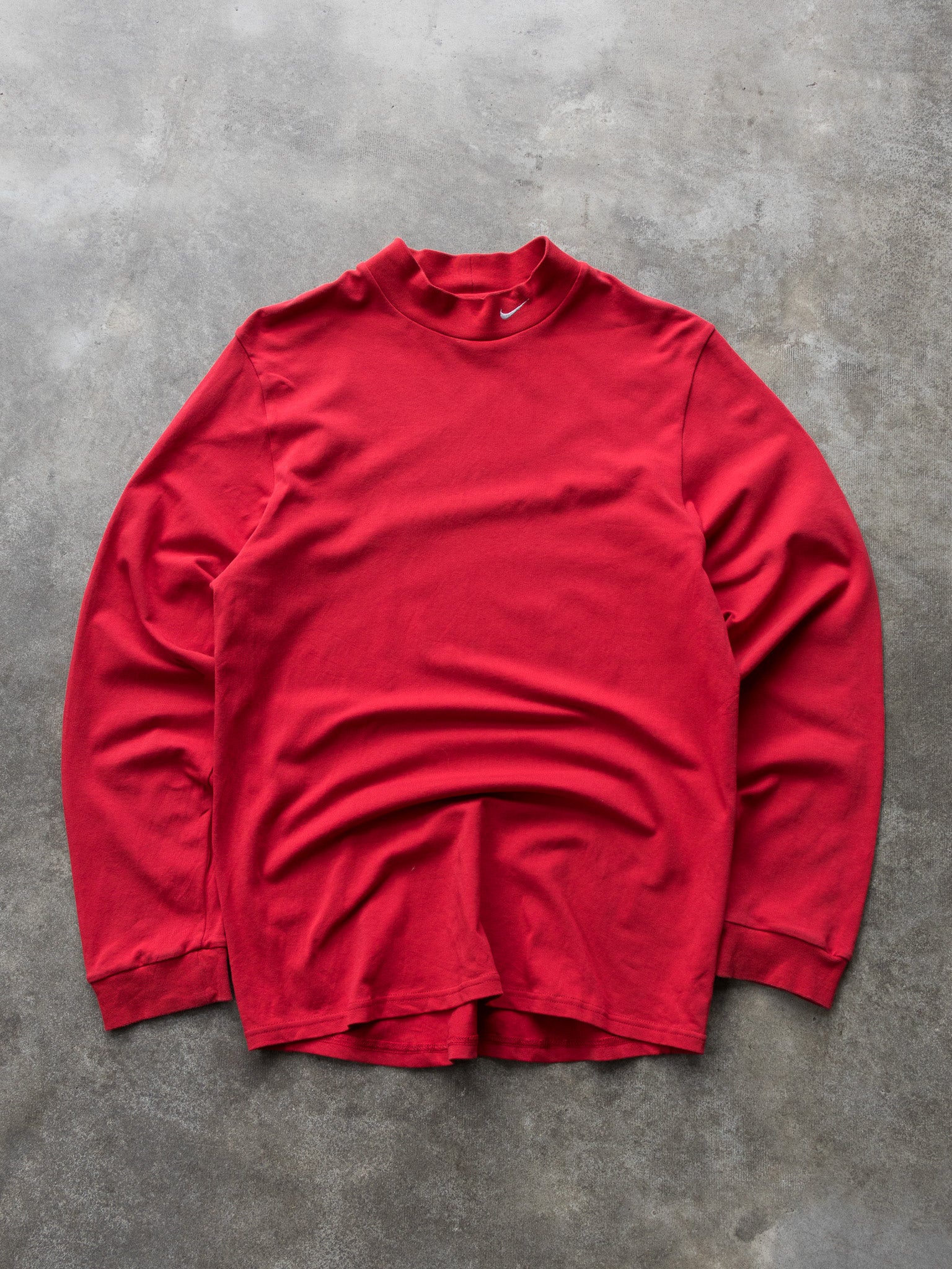 Vintage 00s Red Nike Mock Neck Long Sleeve (S)