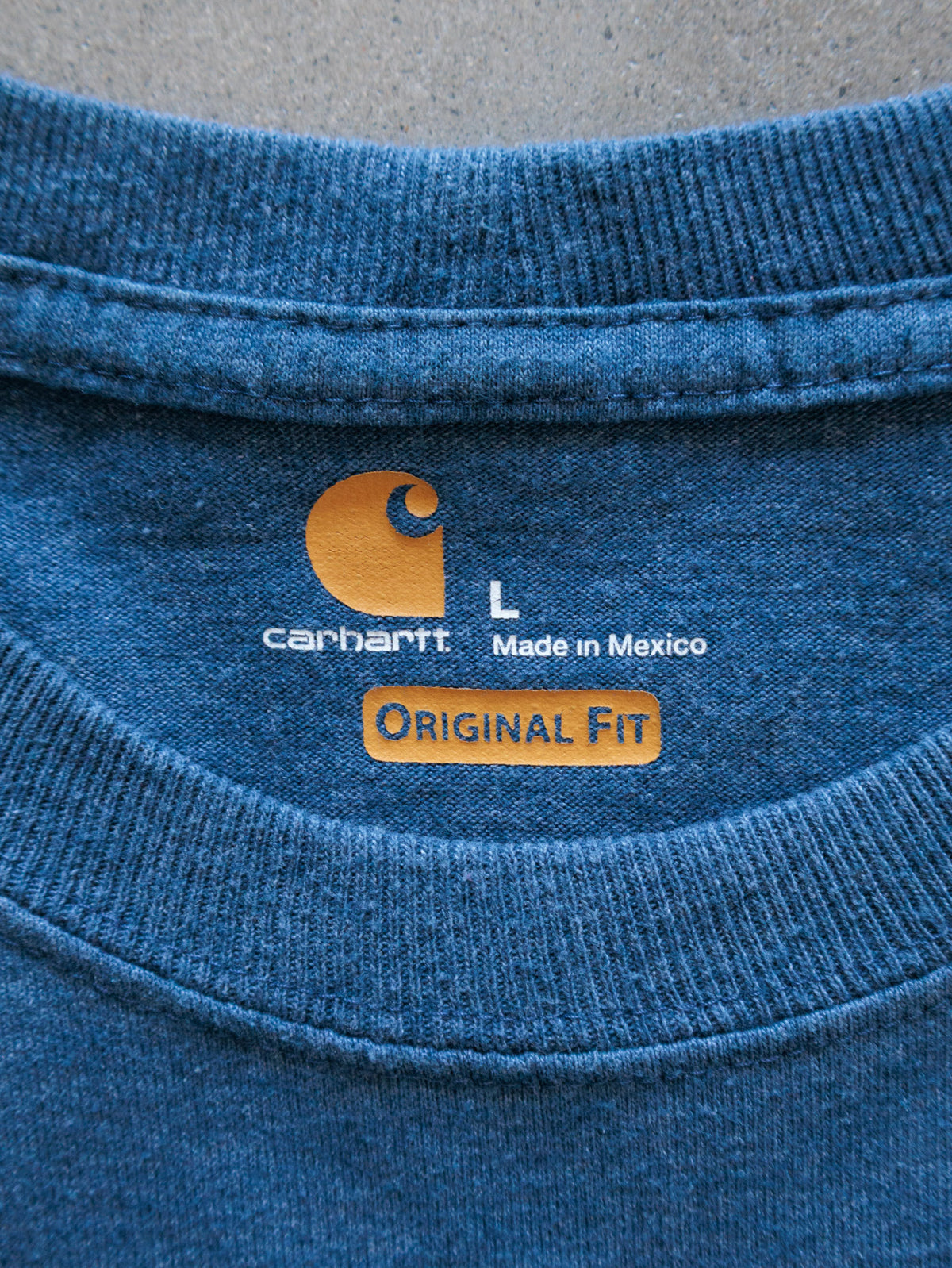 Vintage Blue Carhartt Pocket Tee (L)