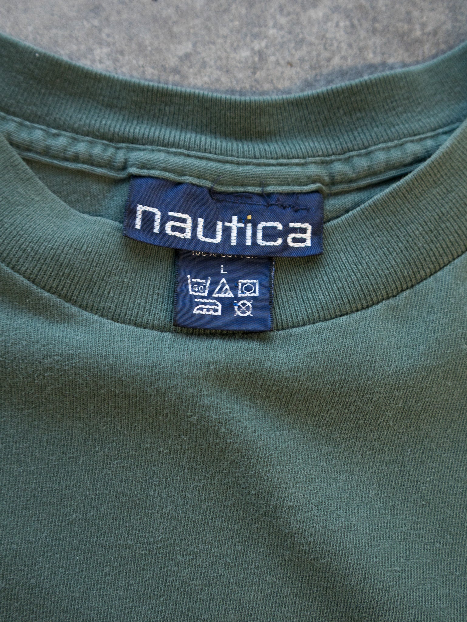 Vintage Green Nautica Blue Water Challenge Tee (L)