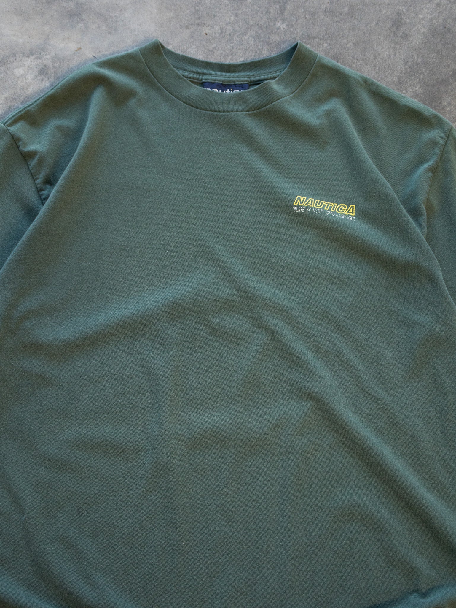 Vintage Green Nautica Blue Water Challenge Tee (L)