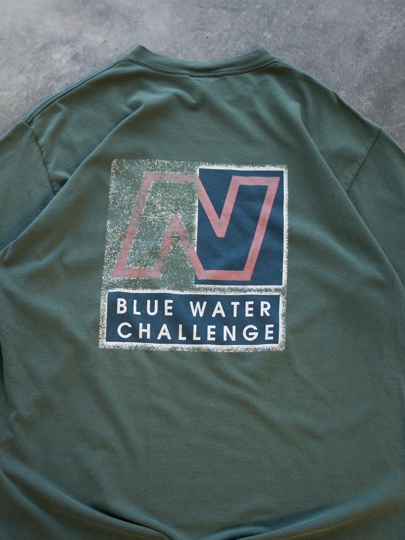 Vintage Green Nautica Blue Water Challenge Tee (L)