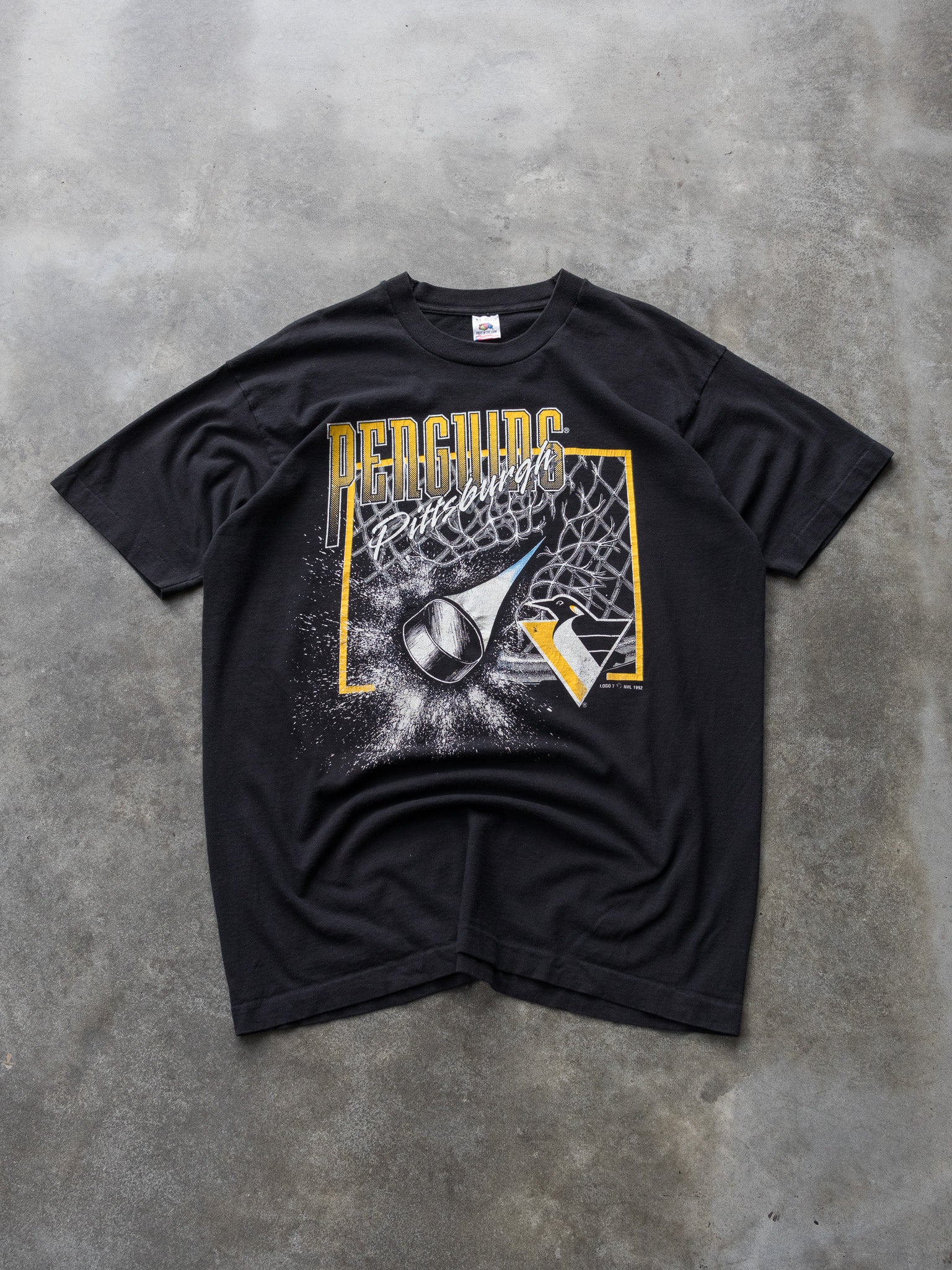 Vintage 1992 Black Pittsburgh Penguins Tee (XL)