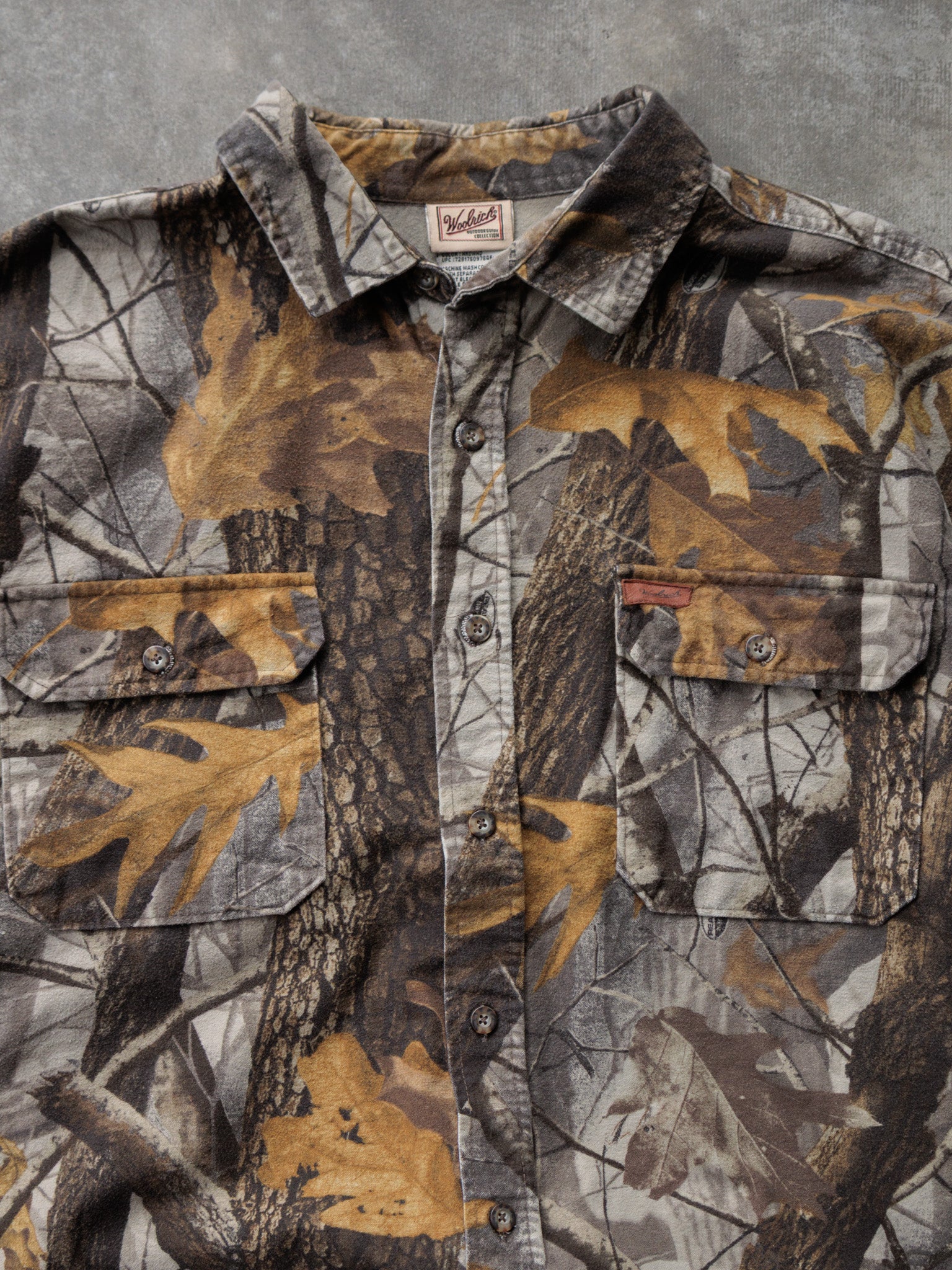 Vintage 00s Brown Camo Woolrich Flannel Shirt (2XL)
