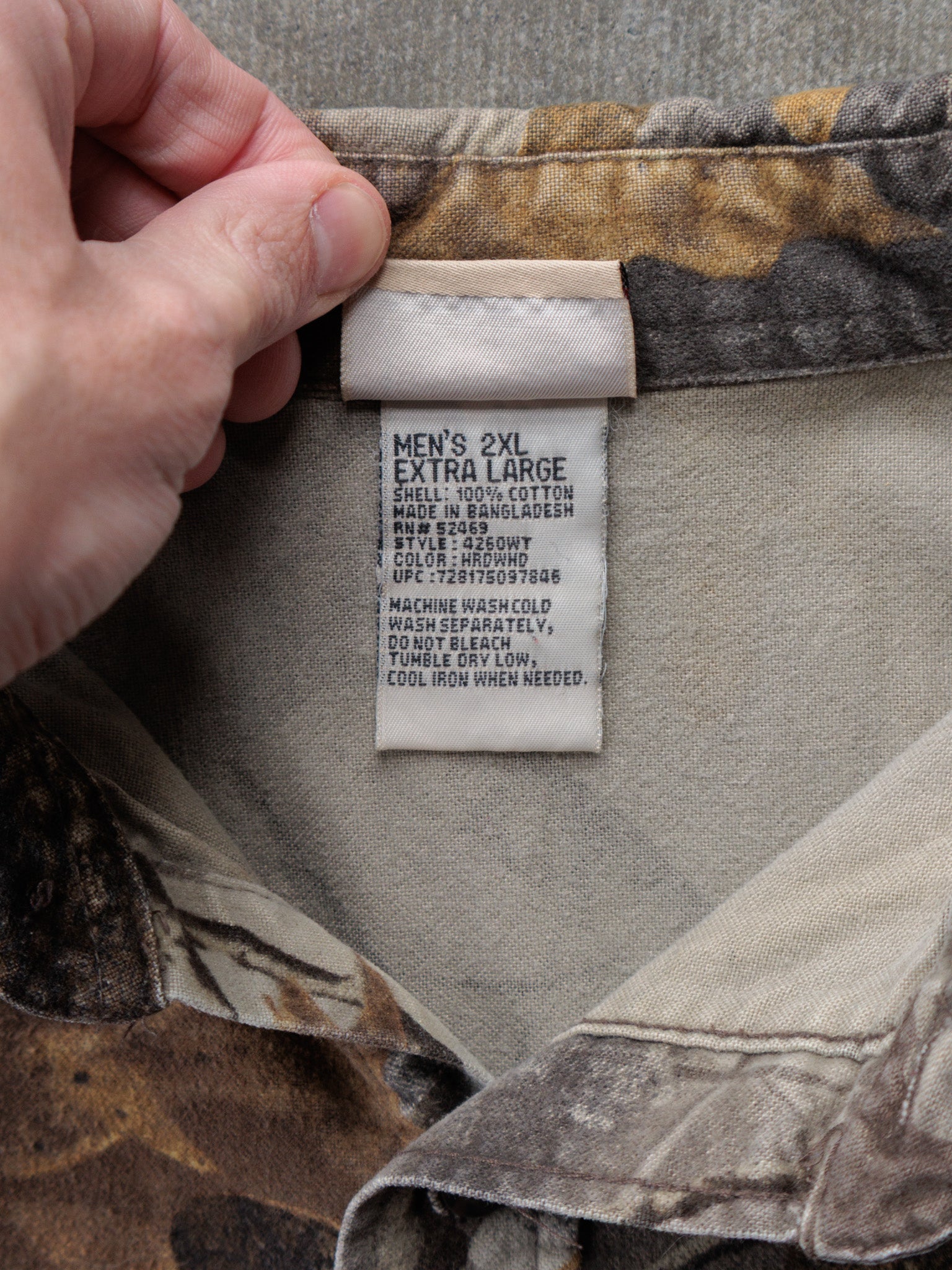 Vintage 00s Brown Camo Woolrich Flannel Shirt (2XL)
